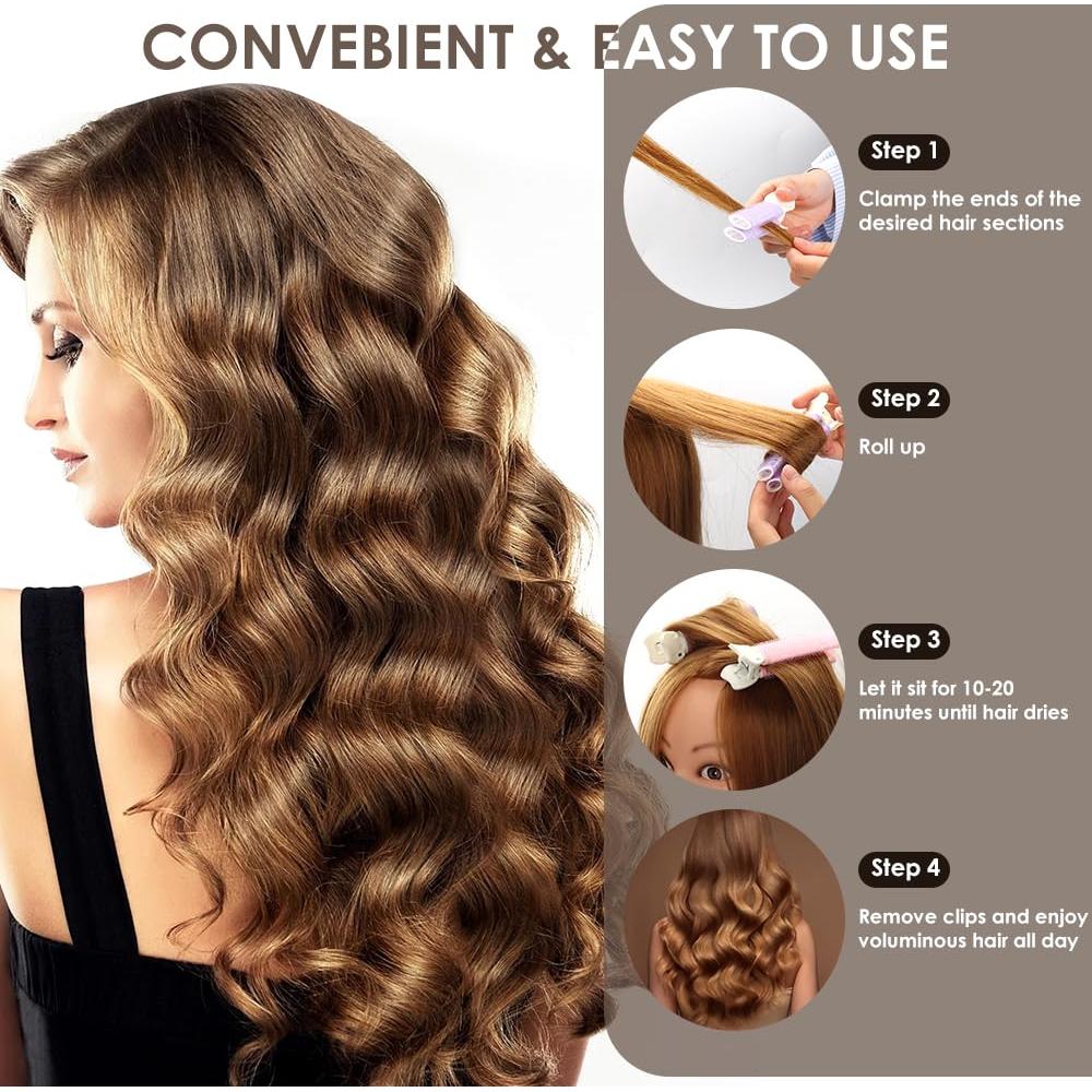 Juego de Rulos para Cabello WALLFID 6 Piezas Voluminizador