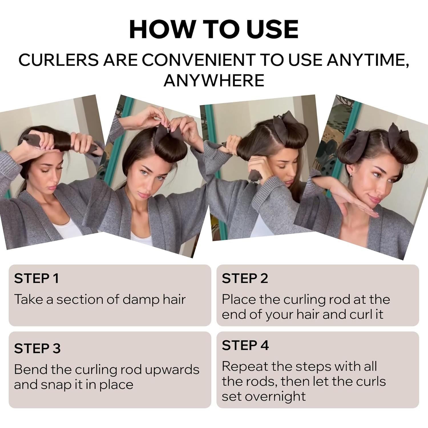 Rizadores de Cabello Sin Calor Terciopelo Kawasaki - Set 4 Piezas