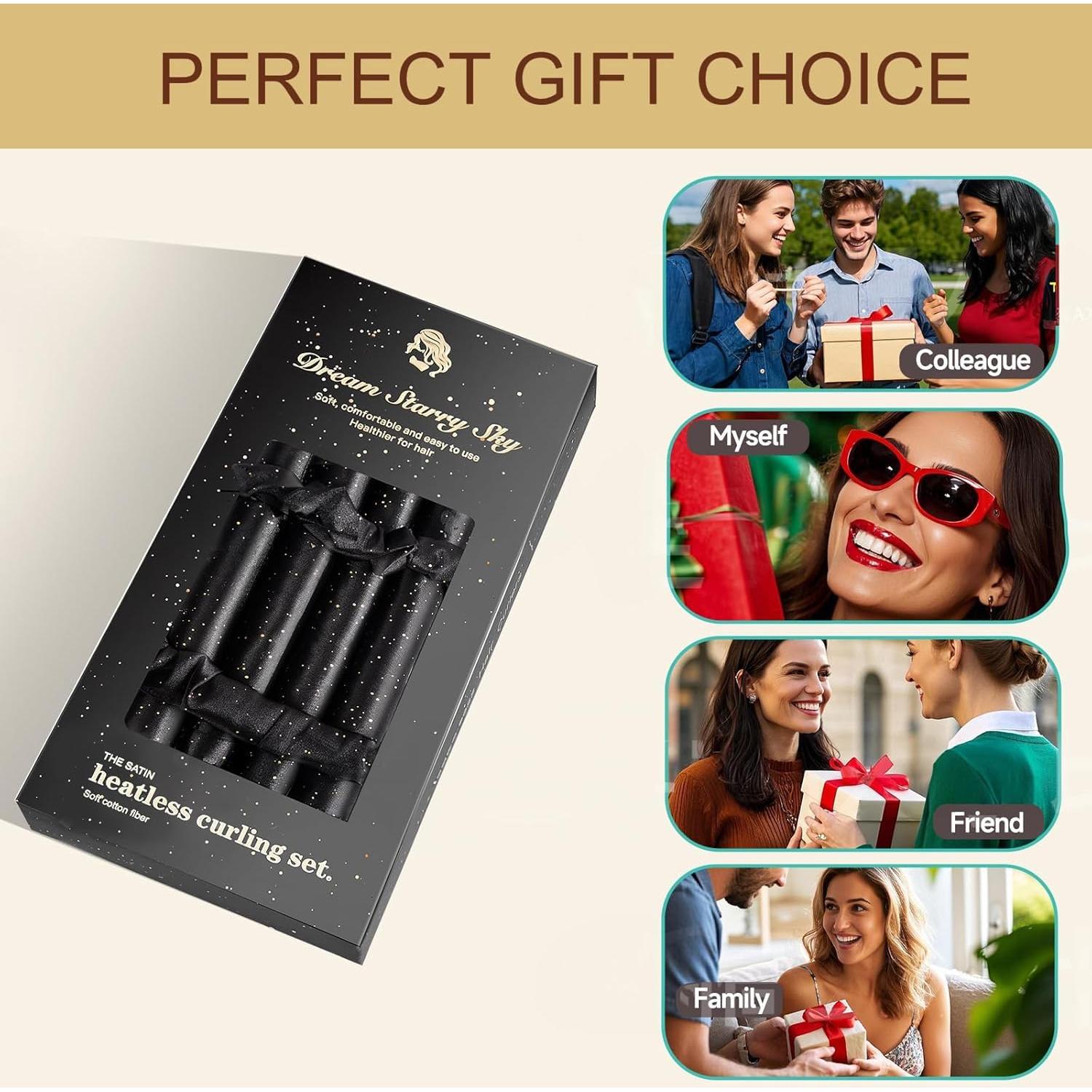 Juego de Rulos de Satén Sin Calor KUTDEP - Rizos Suaves