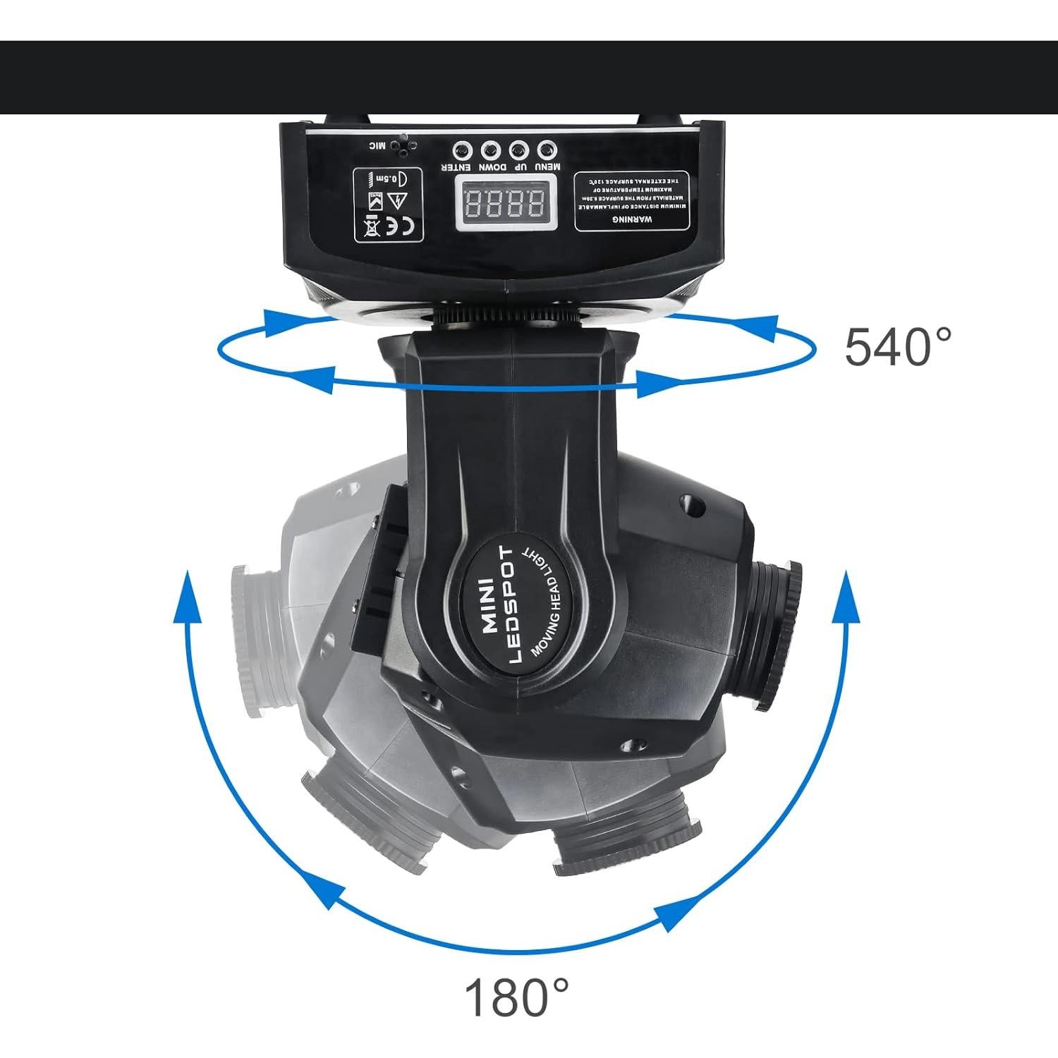 Luz de Cabeza Móvil LED 30W Wecanlight con 8 Gobos y Colores