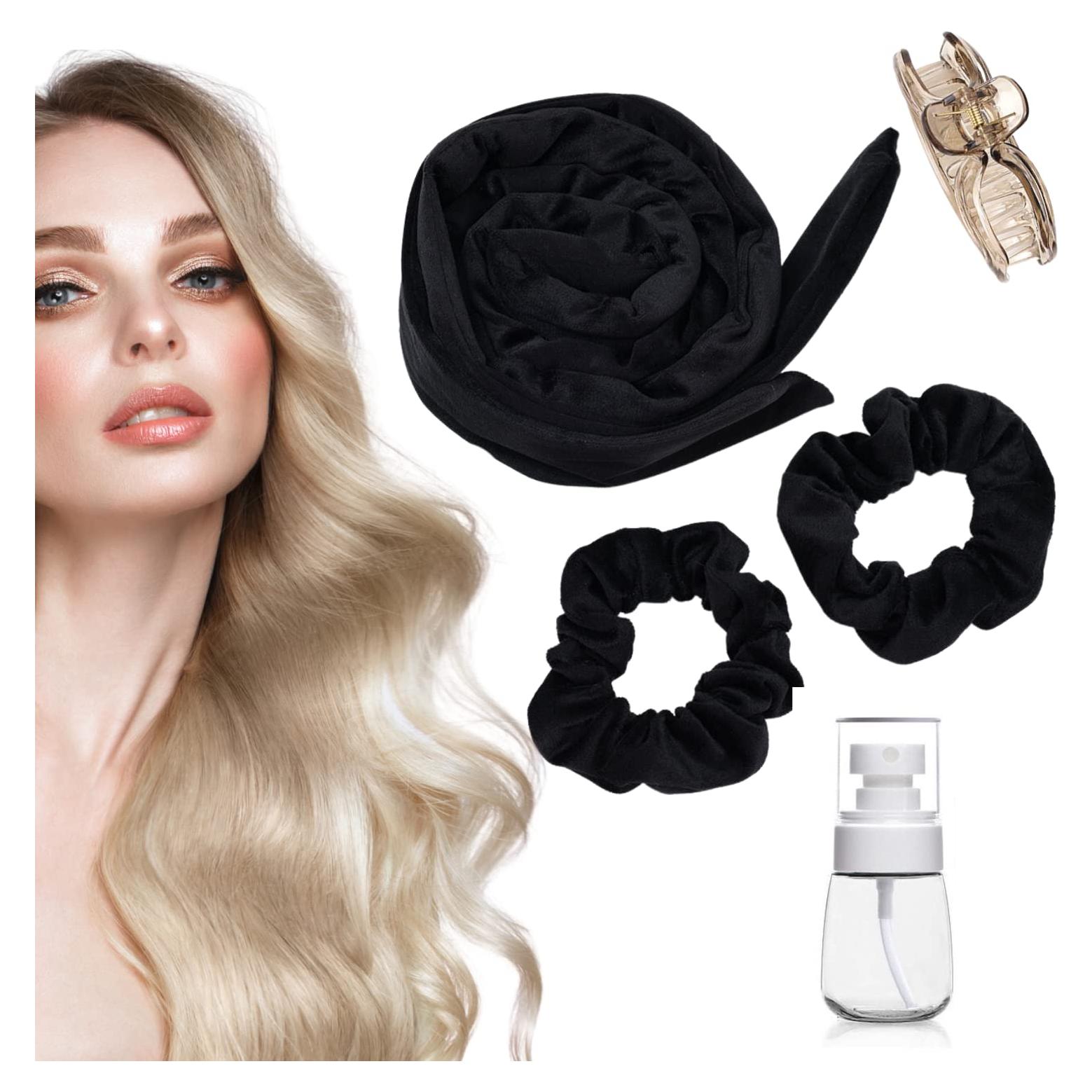 Banda Rizada Sin Calor PVBN - Conjunto 5 Piezas para Cabello