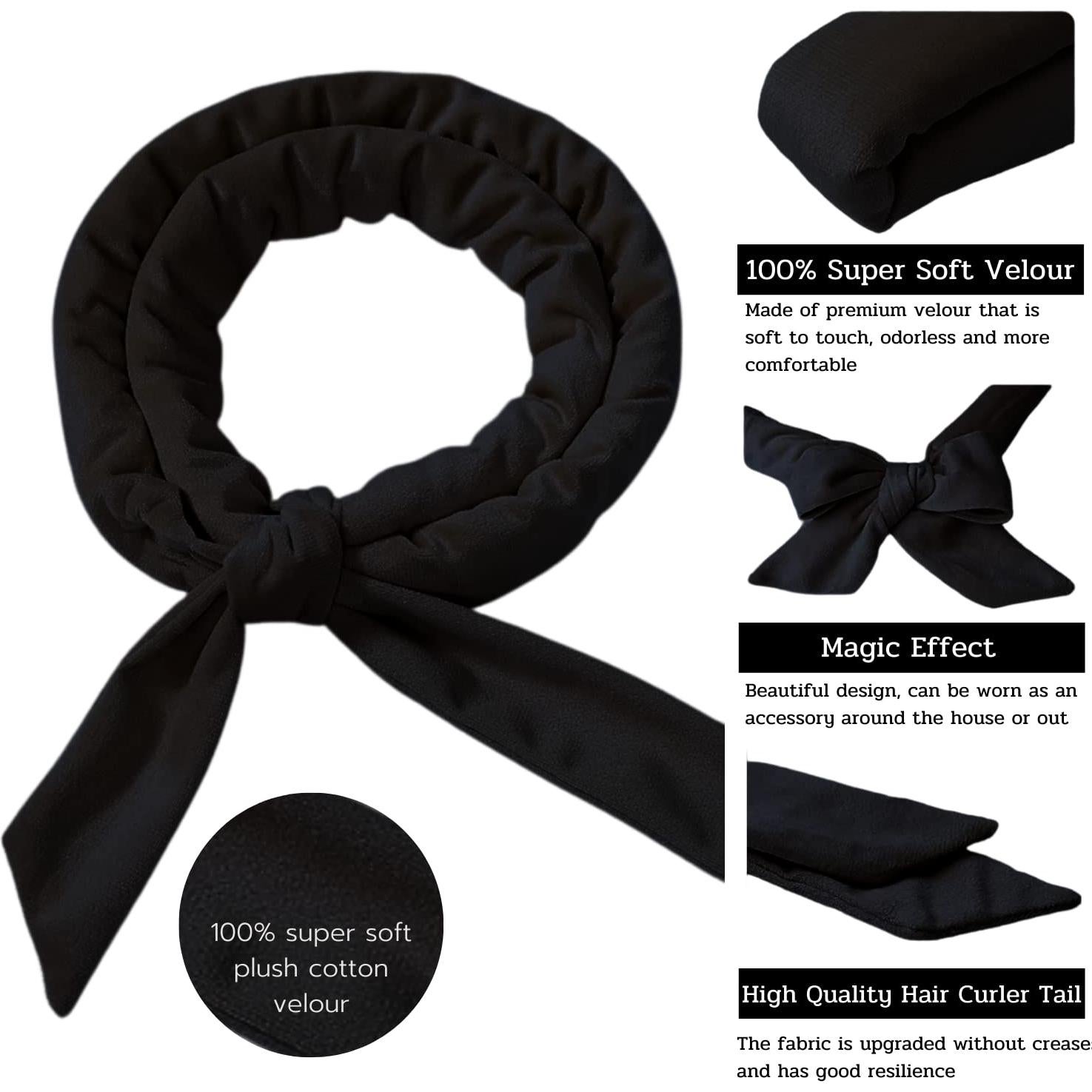 Banda Rizada Sin Calor PVBN - Conjunto 5 Piezas para Cabello