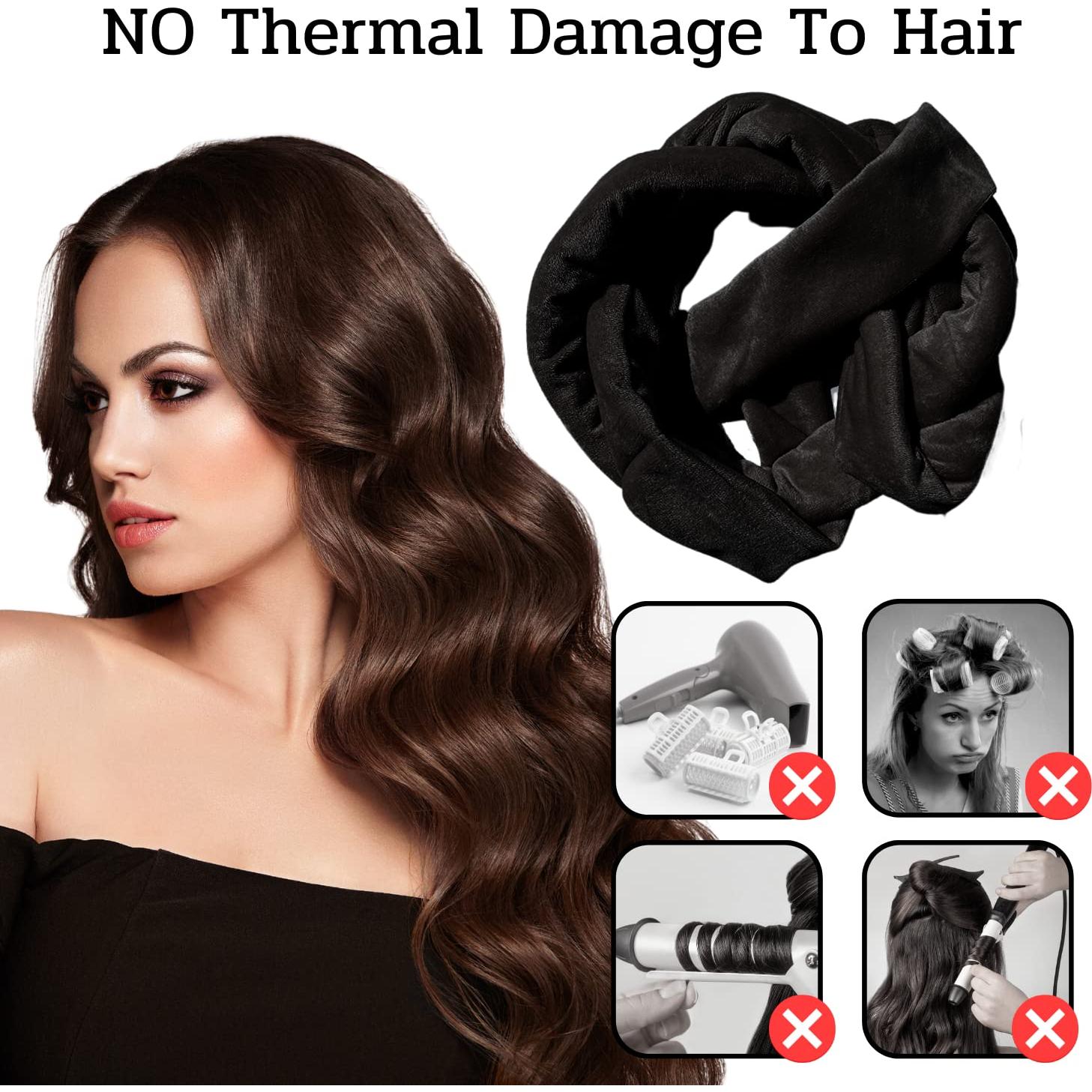 Banda Rizada Sin Calor PVBN - Conjunto 5 Piezas para Cabello