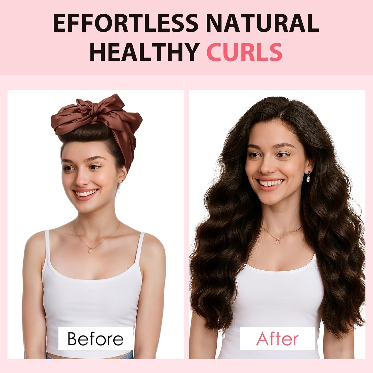 Rizador de Cabello Sin Calor US Fashion Outlet - Rosa Claro, Juego de 3