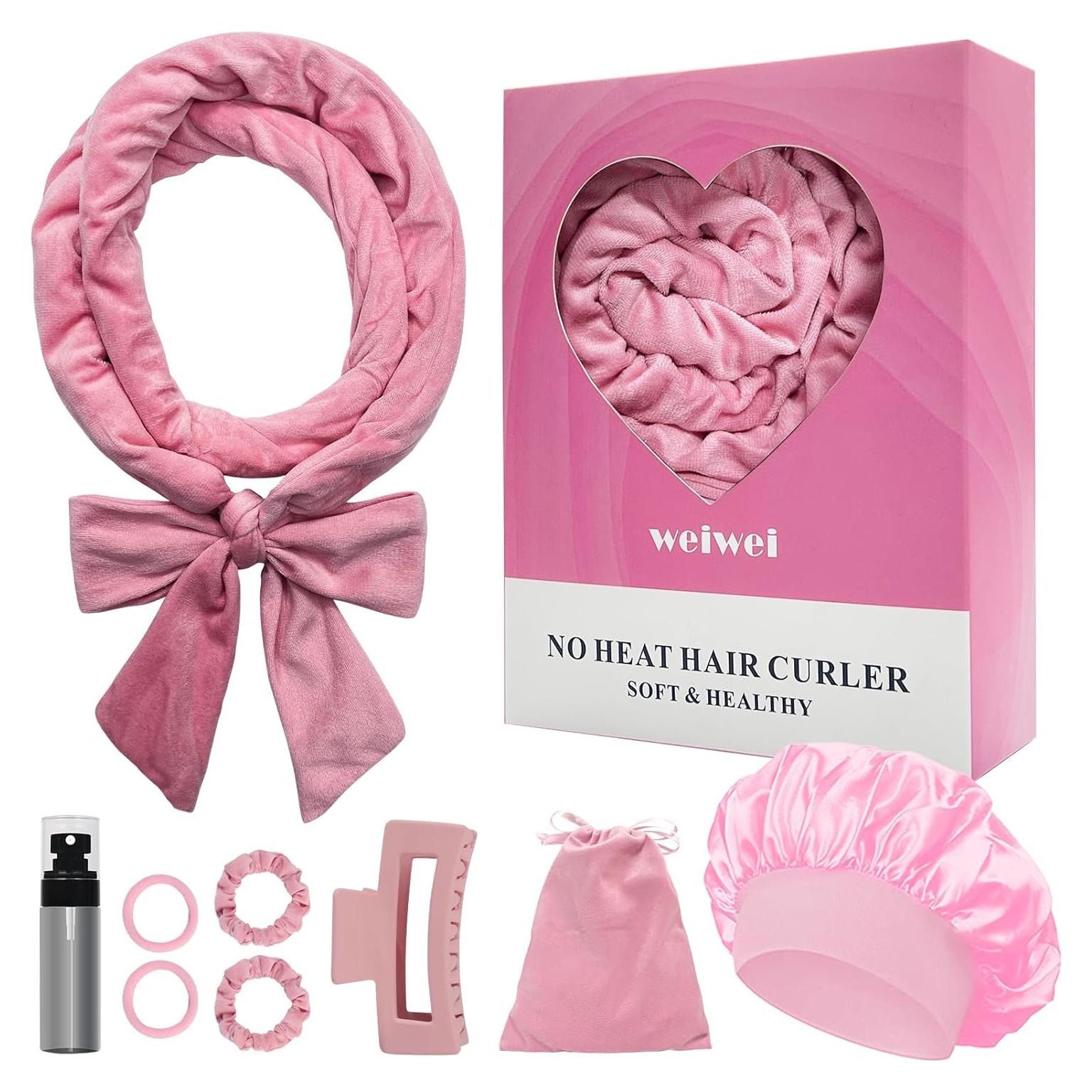 Banda de Rizado Sin Calor Weiwei 177.8 cm Rosa - Set 9 Piezas