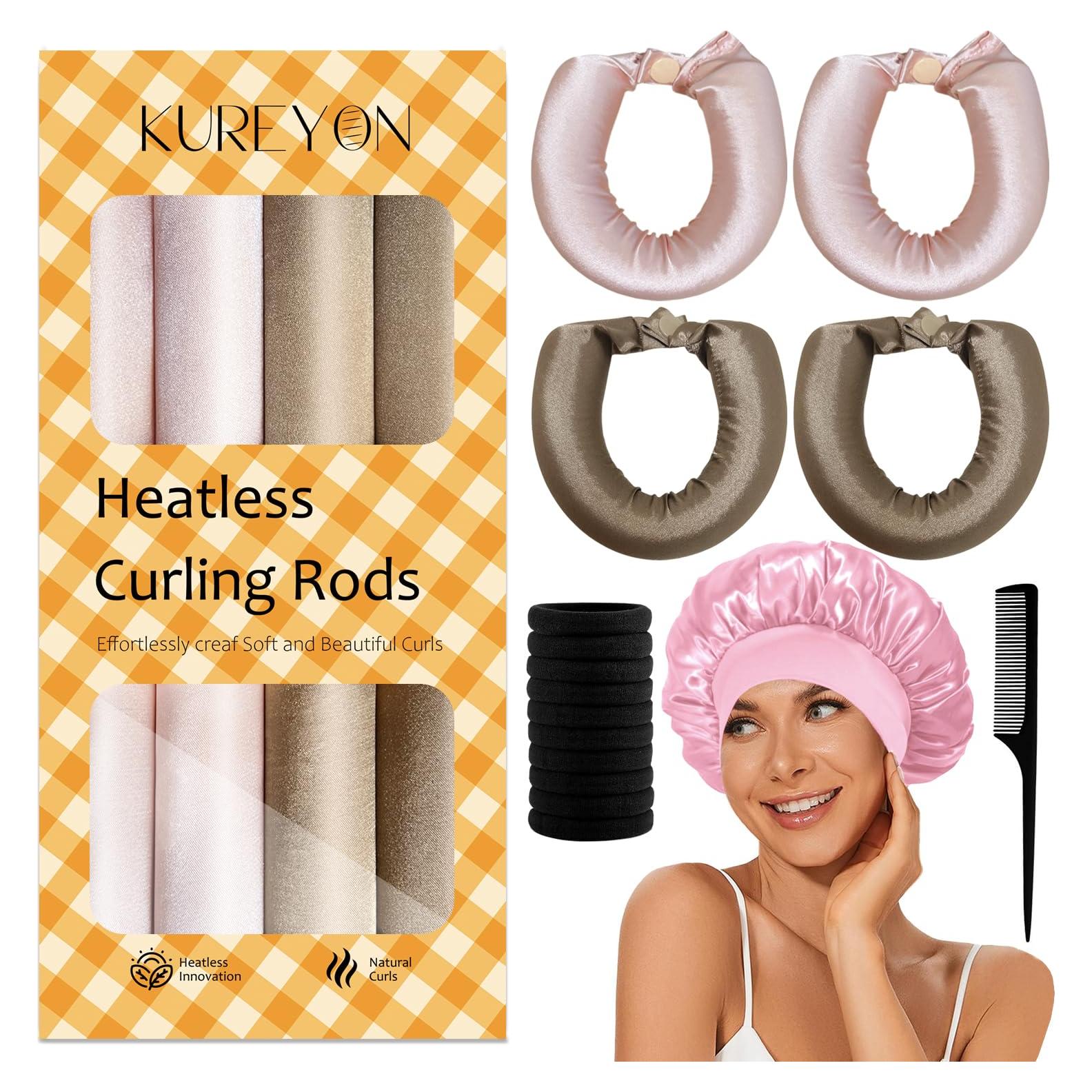 Rizador de Cabello Sin Calor KUREYON, Set 16 Piezas, Satén