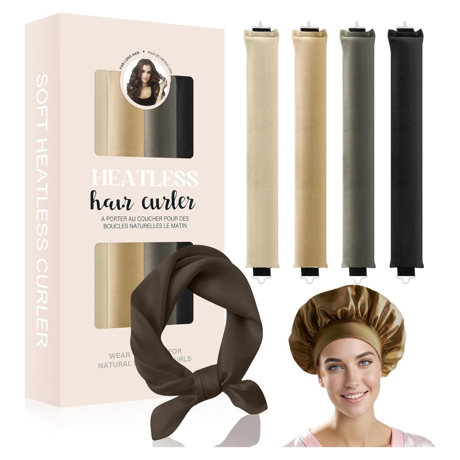 Set de Rulos Sin Calor Frnoip - 6 Piezas para Cabello Largo