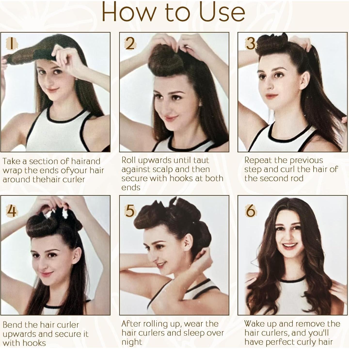 Rizador de Cabello Sin Calor Nolniu - Set 5 Piezas Terciopelo