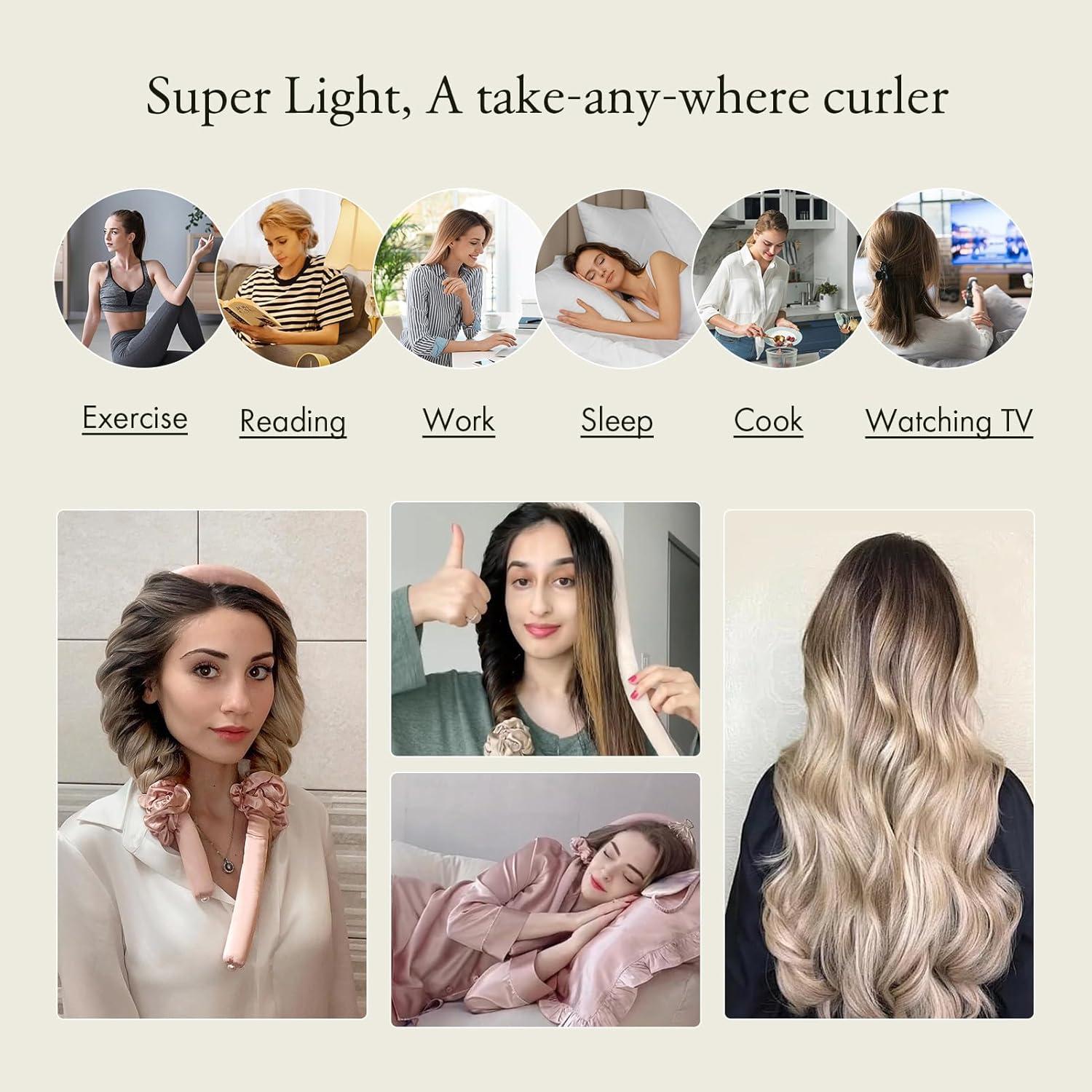 Juego de Rizado Sin Calor LILYSILK 100% Seda Morera Negro