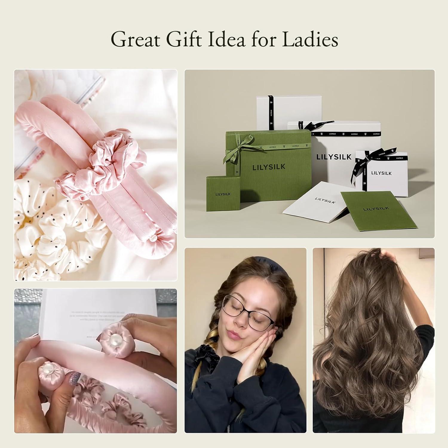 Juego de Rizado Sin Calor LILYSILK 100% Seda Morera Negro