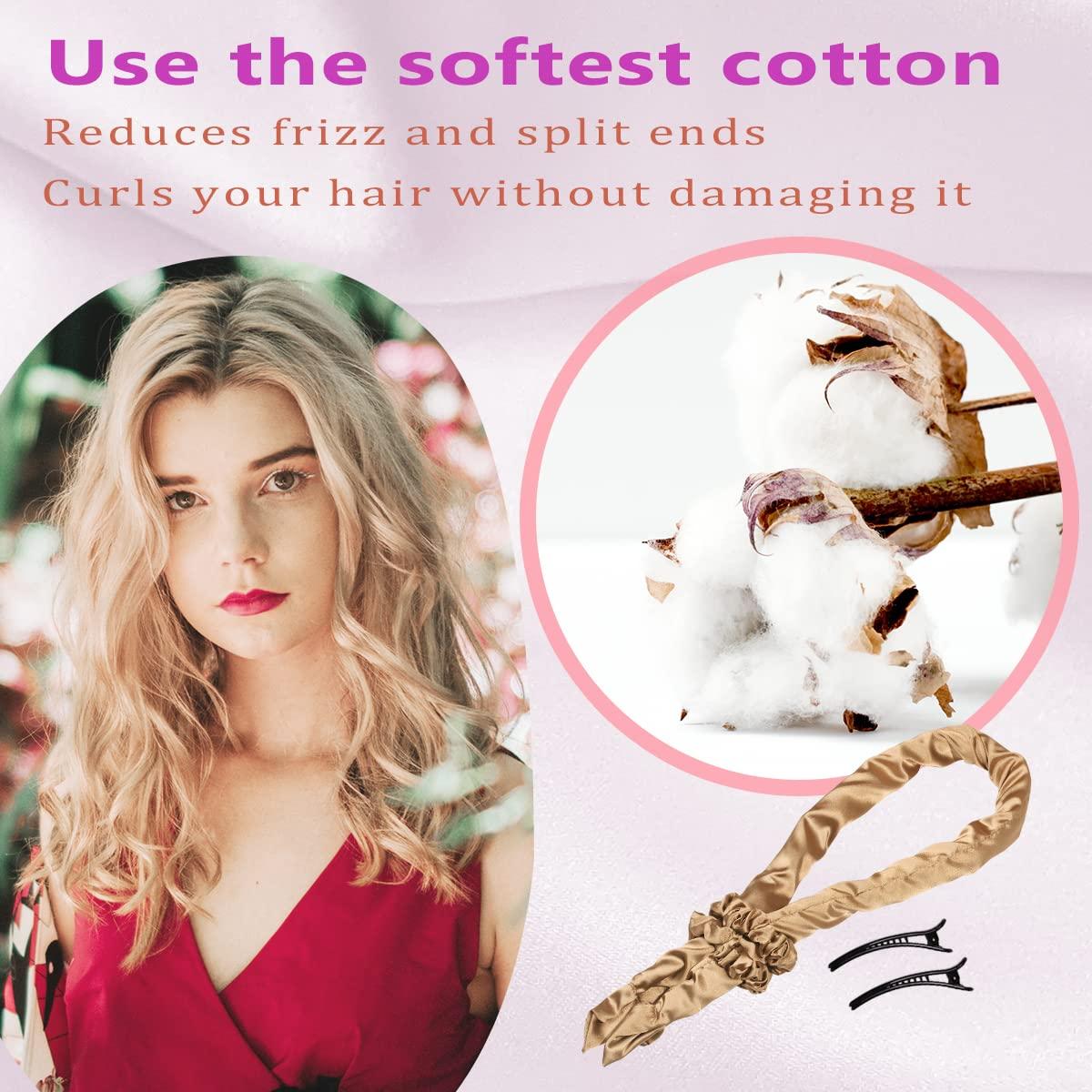 Banda Rizador Sin Calor EnriQ - Set 5 Piezas Algodón Satén