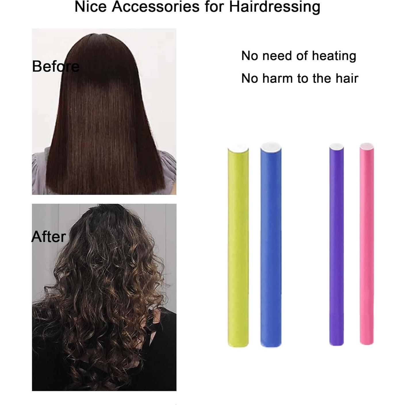 Juego de Rulos de Cabello Flexible Beacharm 36 Pcs 17.78 cm