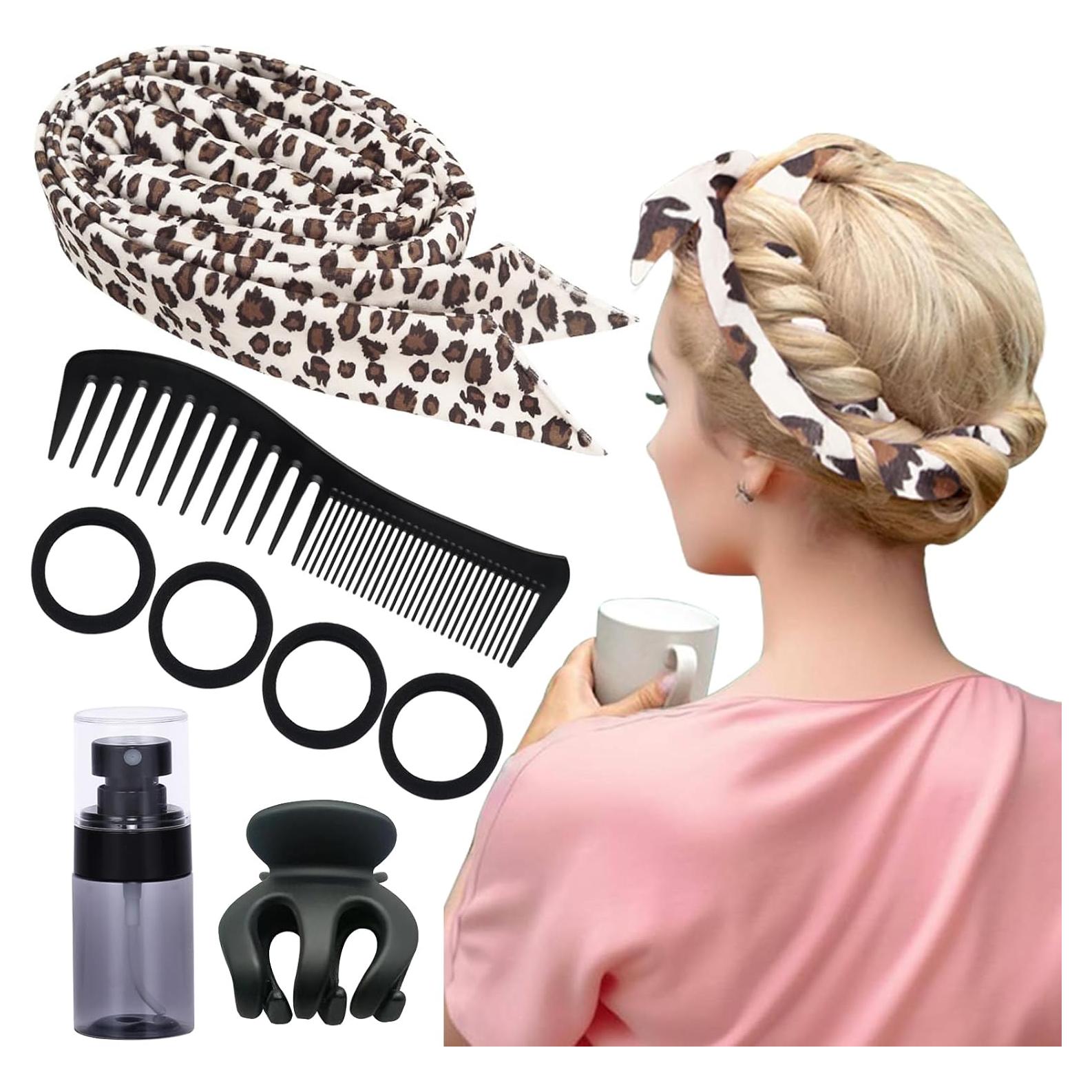 Conjunto de Rulos Sin Calor Ailsa - Terciopelo Leopardo