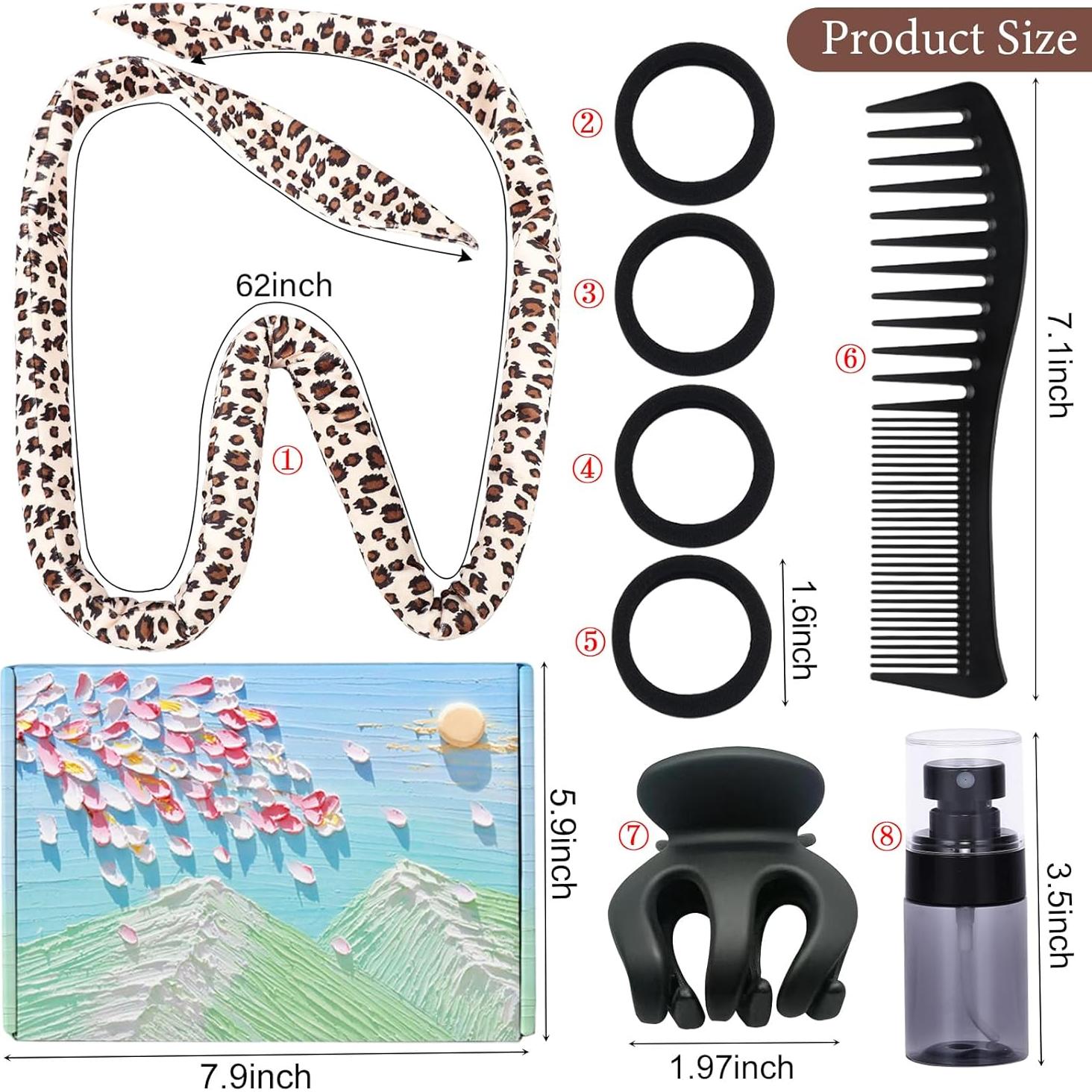 Conjunto de Rulos Sin Calor Ailsa - Terciopelo Leopardo