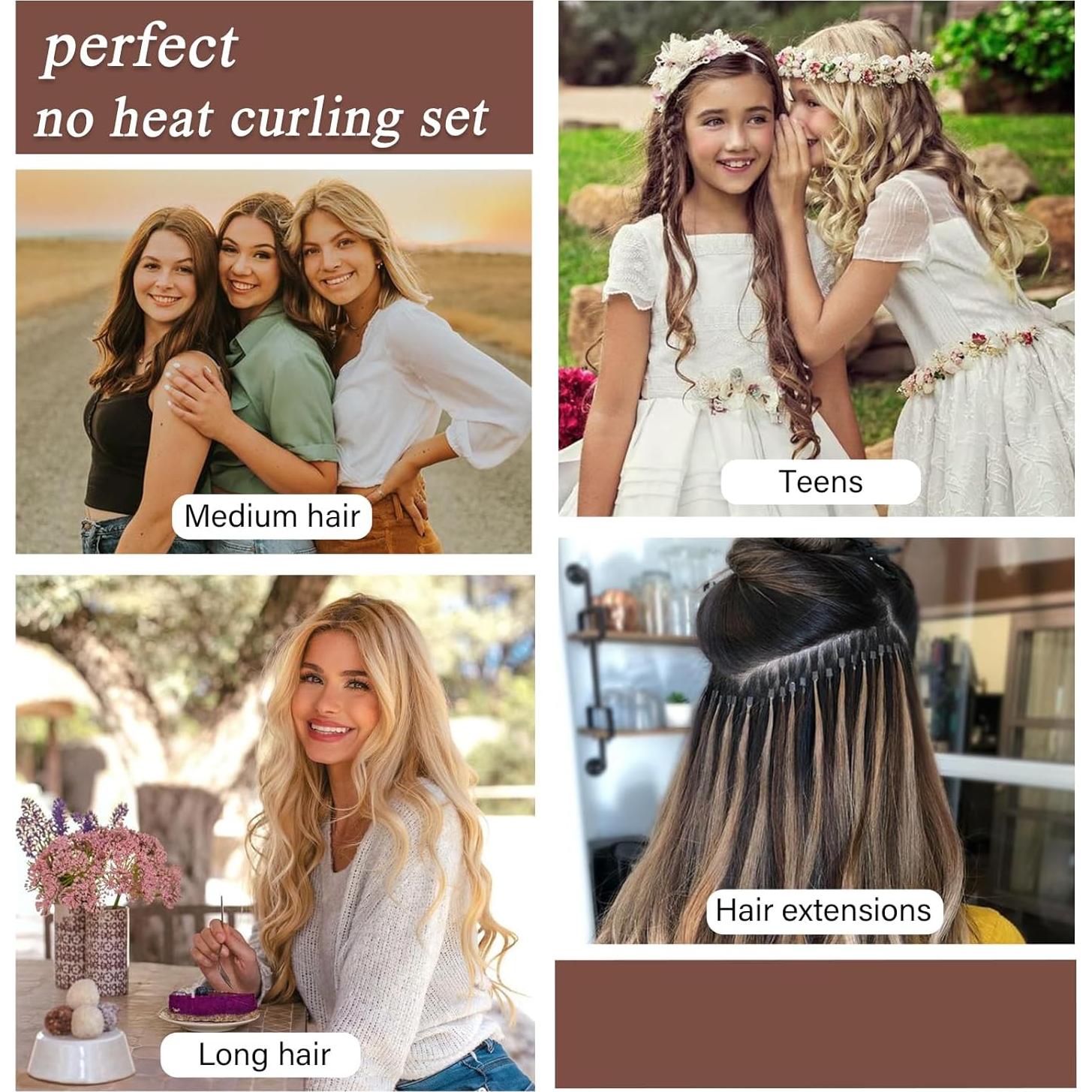 Conjunto de Rulos Sin Calor Ailsa - Terciopelo Leopardo