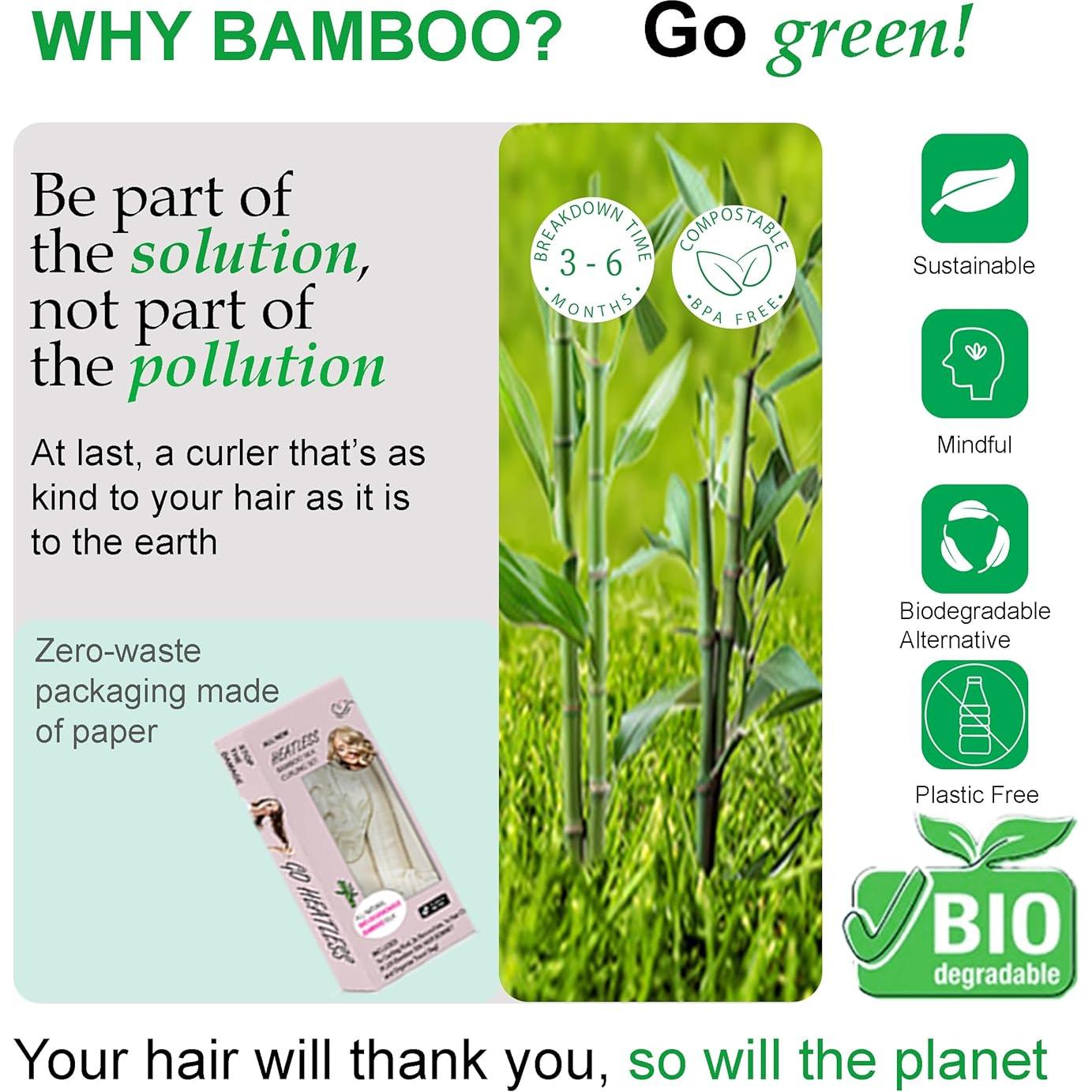 Kit Rizador de Cabello Sin Calor Sleep 'N Curl 100% Bambú