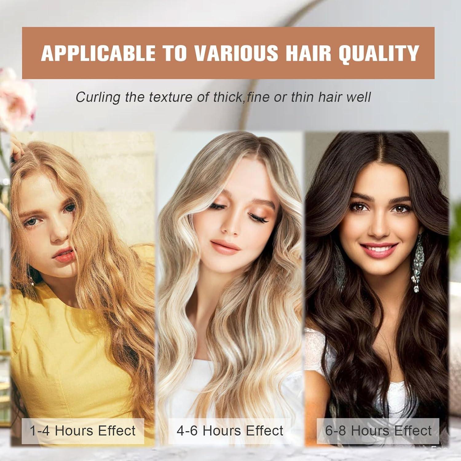 Rizadores Sin Calor Togayu - 3 Paquetes de Satén Negro