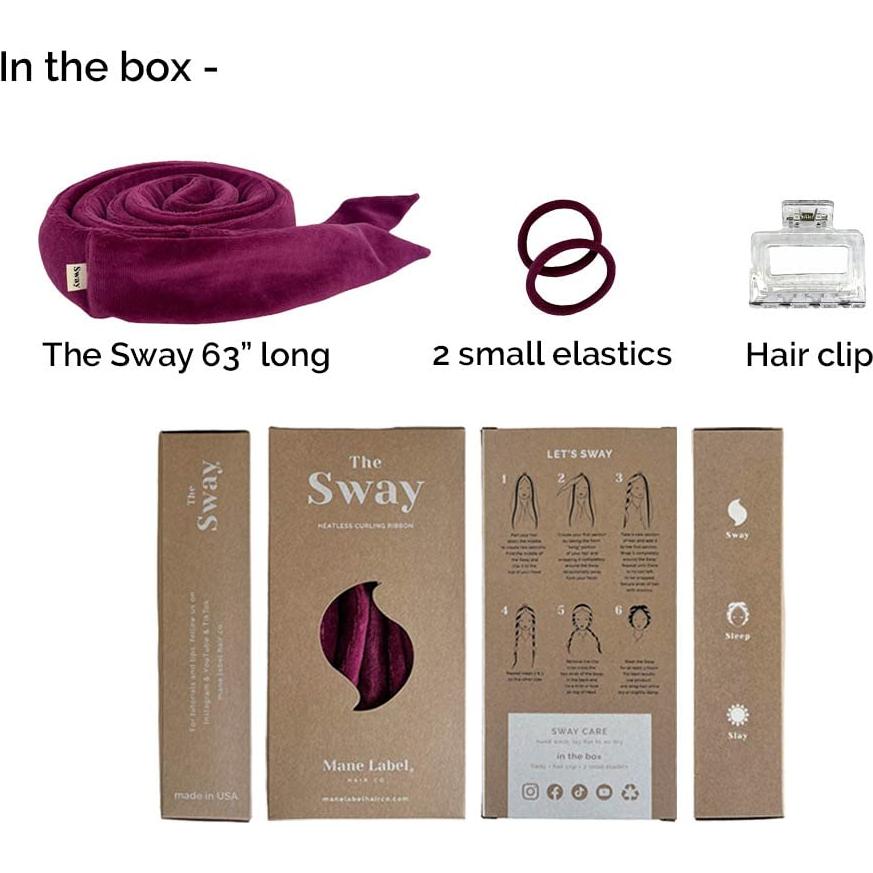 Cinta Rizador Sin Calor Sway Mane Label - Terciopelo Negro