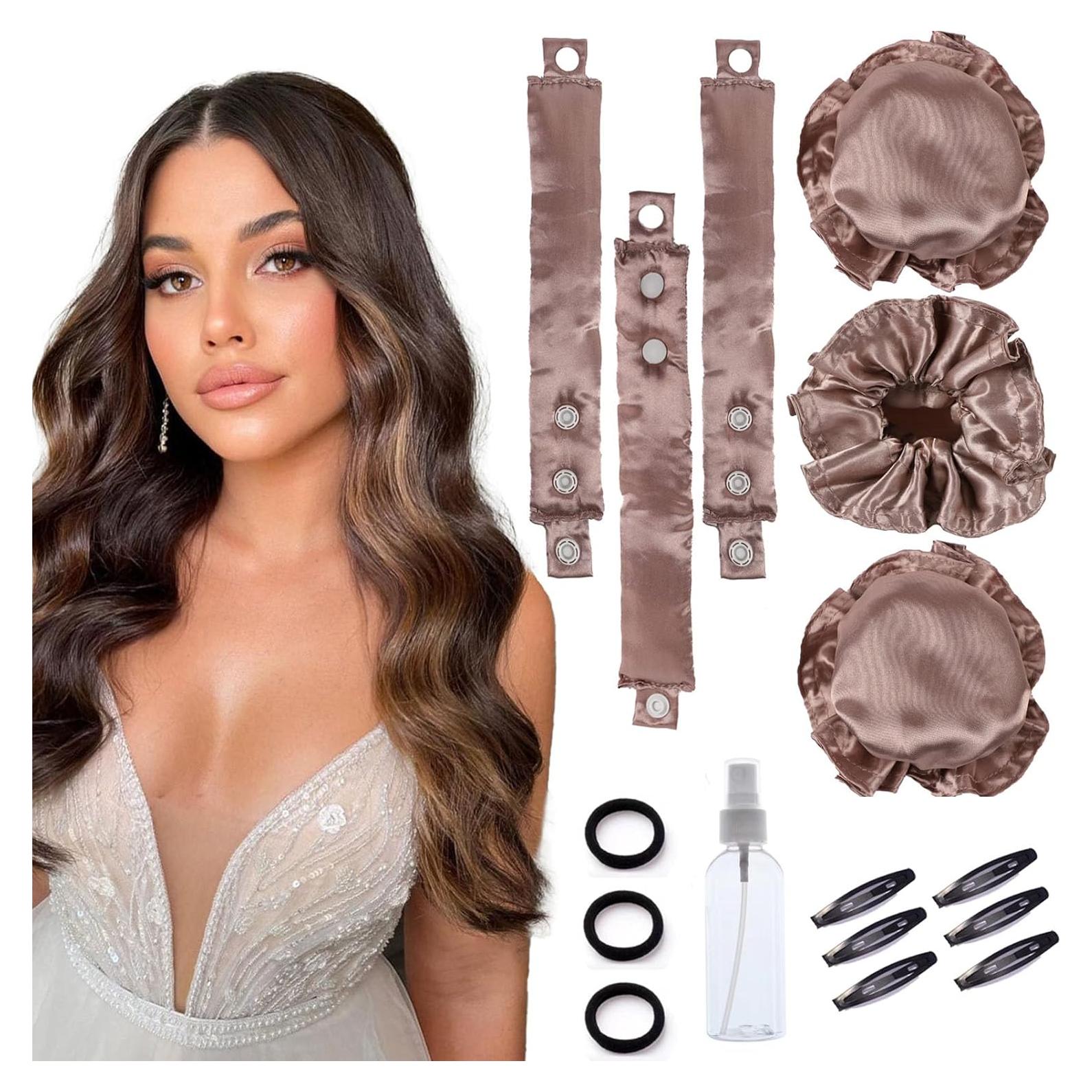 Set de 3 Rulos de Satén Sin Calor CLIONE para Dormir