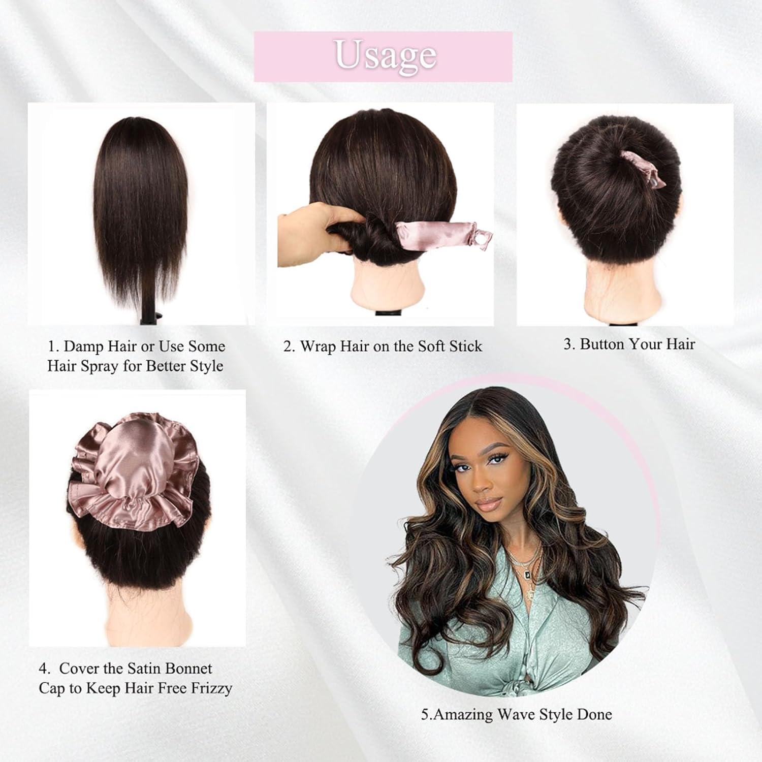 Set de 3 Rulos de Satén Sin Calor CLIONE para Dormir