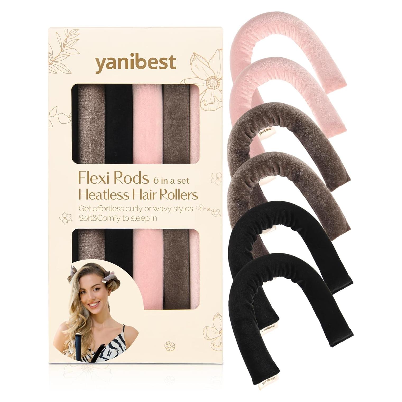 Rizador de Cabello Sin Calor YANIBEST 6PCS Multicolor