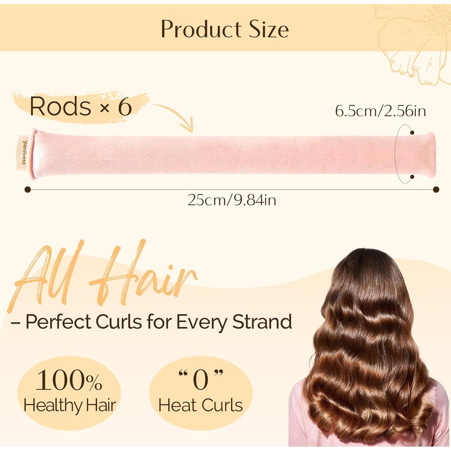 Rizador de Cabello Sin Calor YANIBEST 6PCS Multicolor