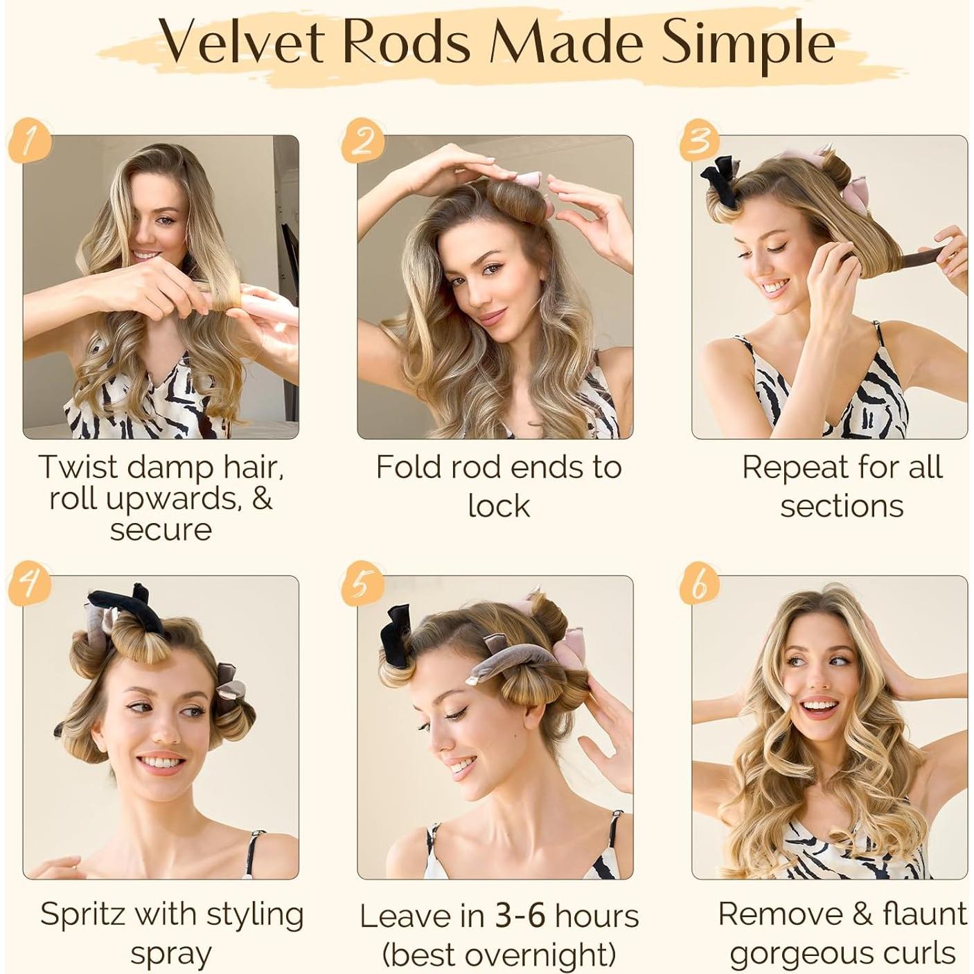 Rizador de Cabello Sin Calor YANIBEST 6PCS Multicolor