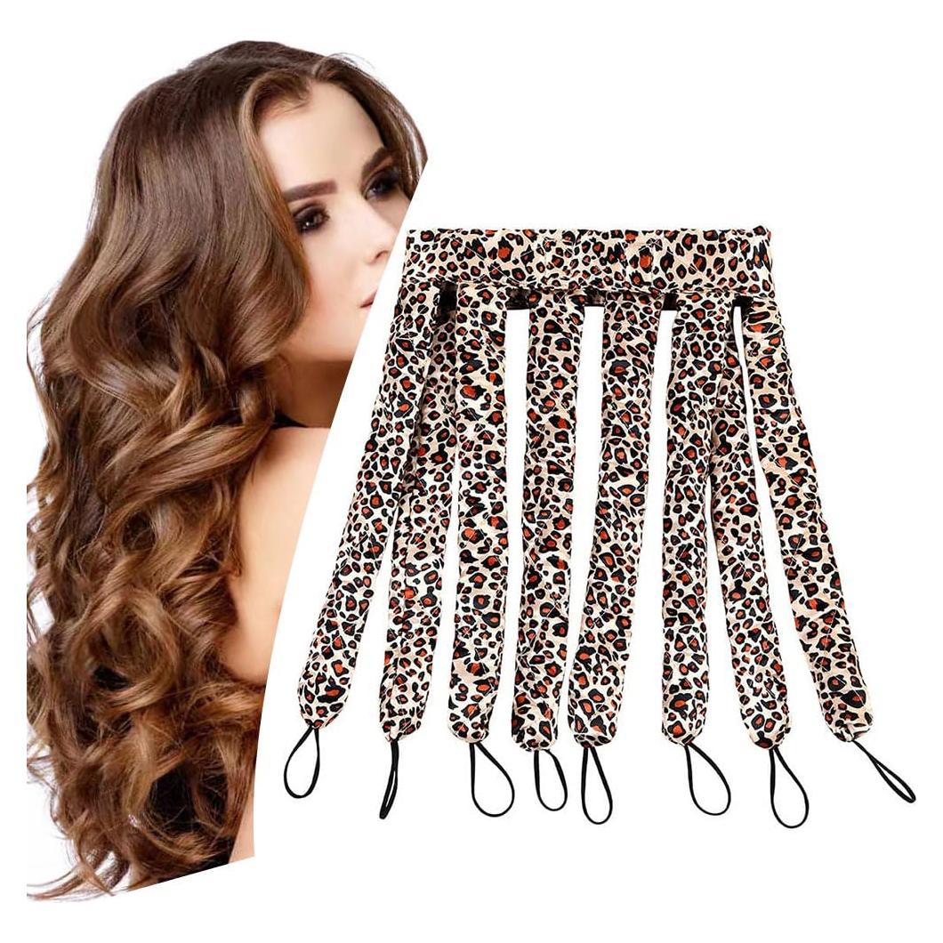 Diadema Rizador de Cabello Sin Calor YiQiYi Color Leopardo