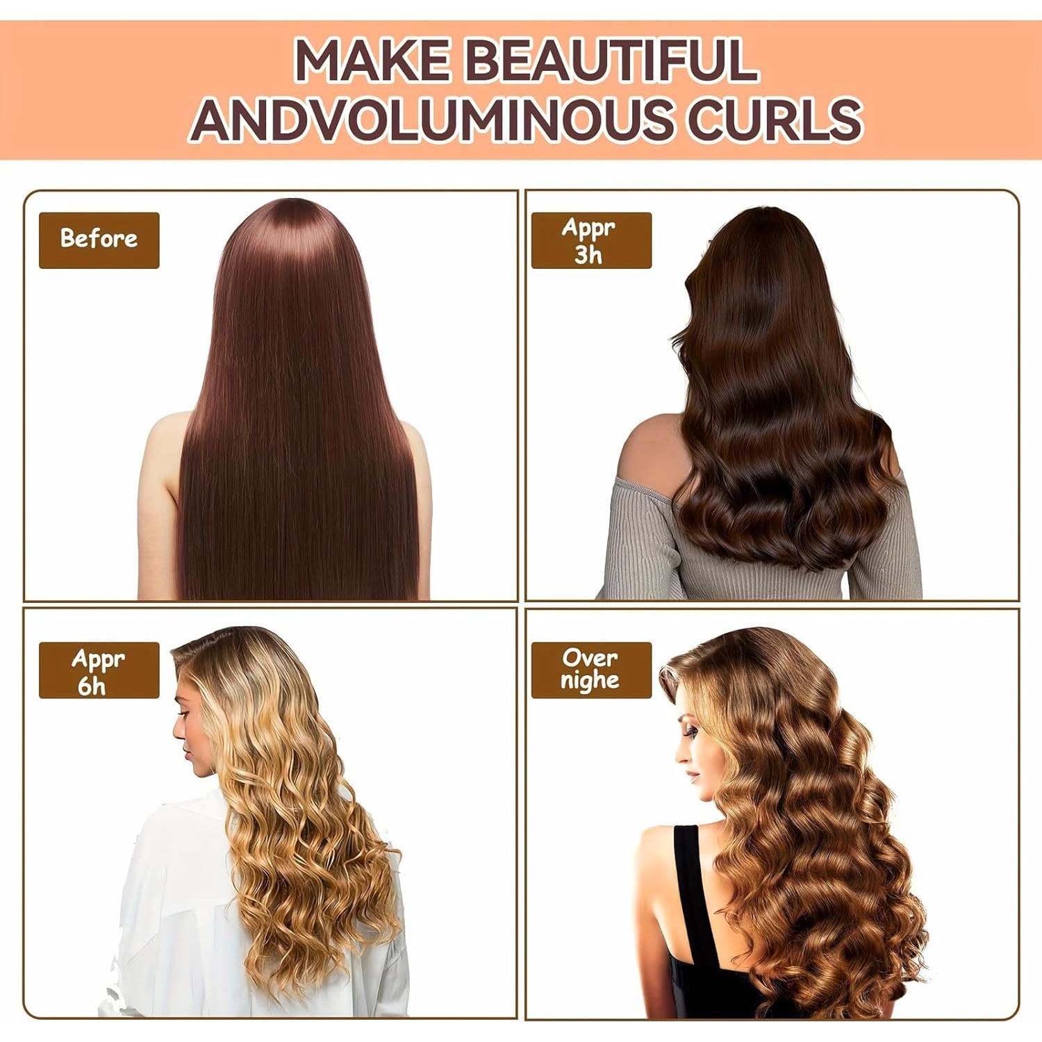 Rizador de Cabello Sin Calor Grasling Jumbo Mediano Caqui