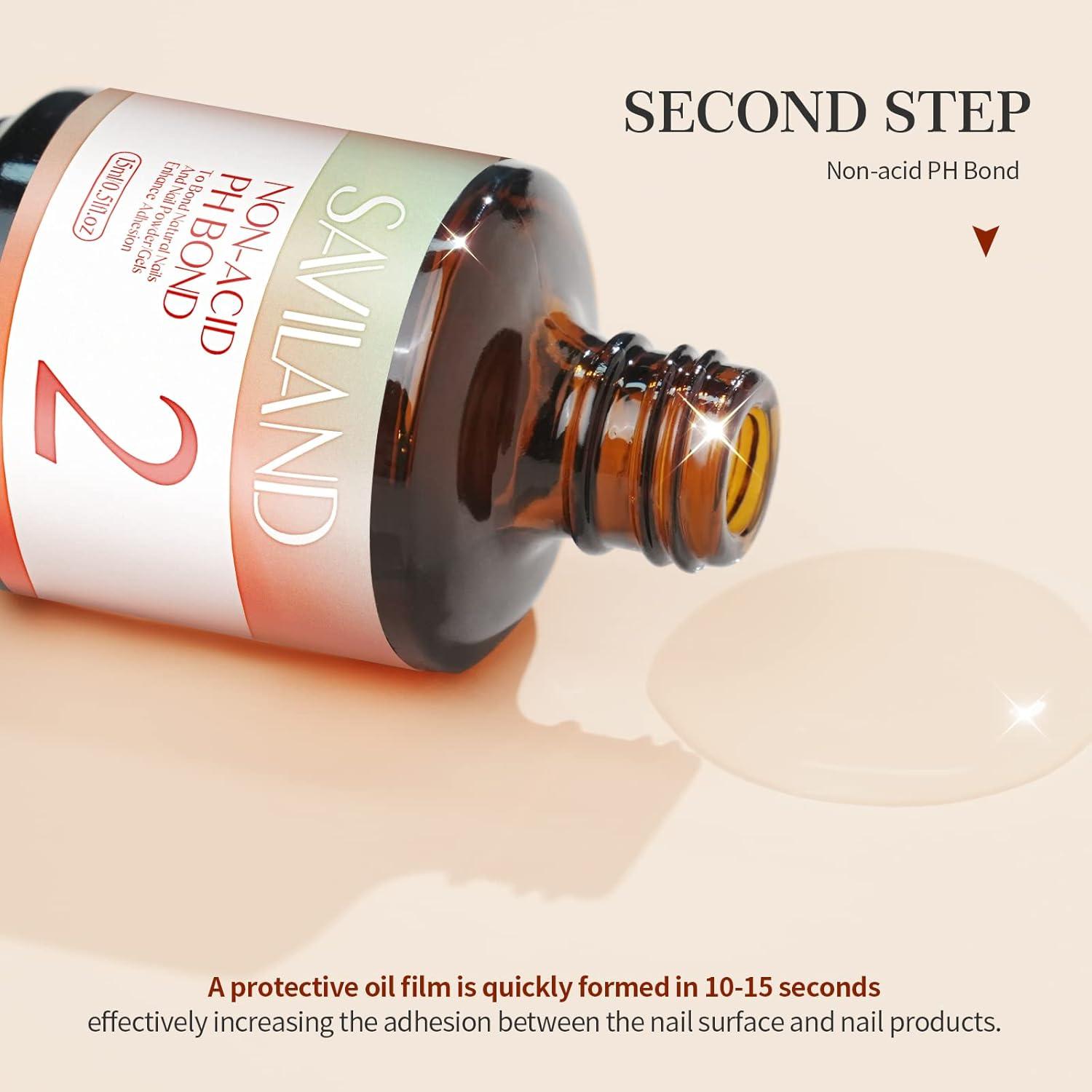 Kit de Preparación de Uñas Saviland 15 ML Deshidratador y Primer