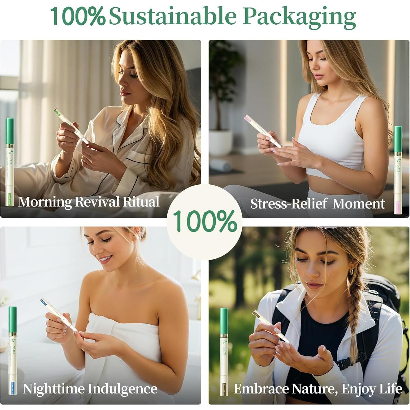 Set de Aceite para Cutículas Orgánico Apuree - 6 Piezas Hidratantes