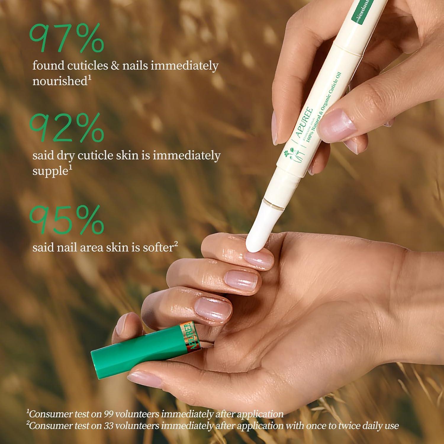 Set de Aceite para Cutículas Orgánico Apuree - 6 Piezas Hidratantes