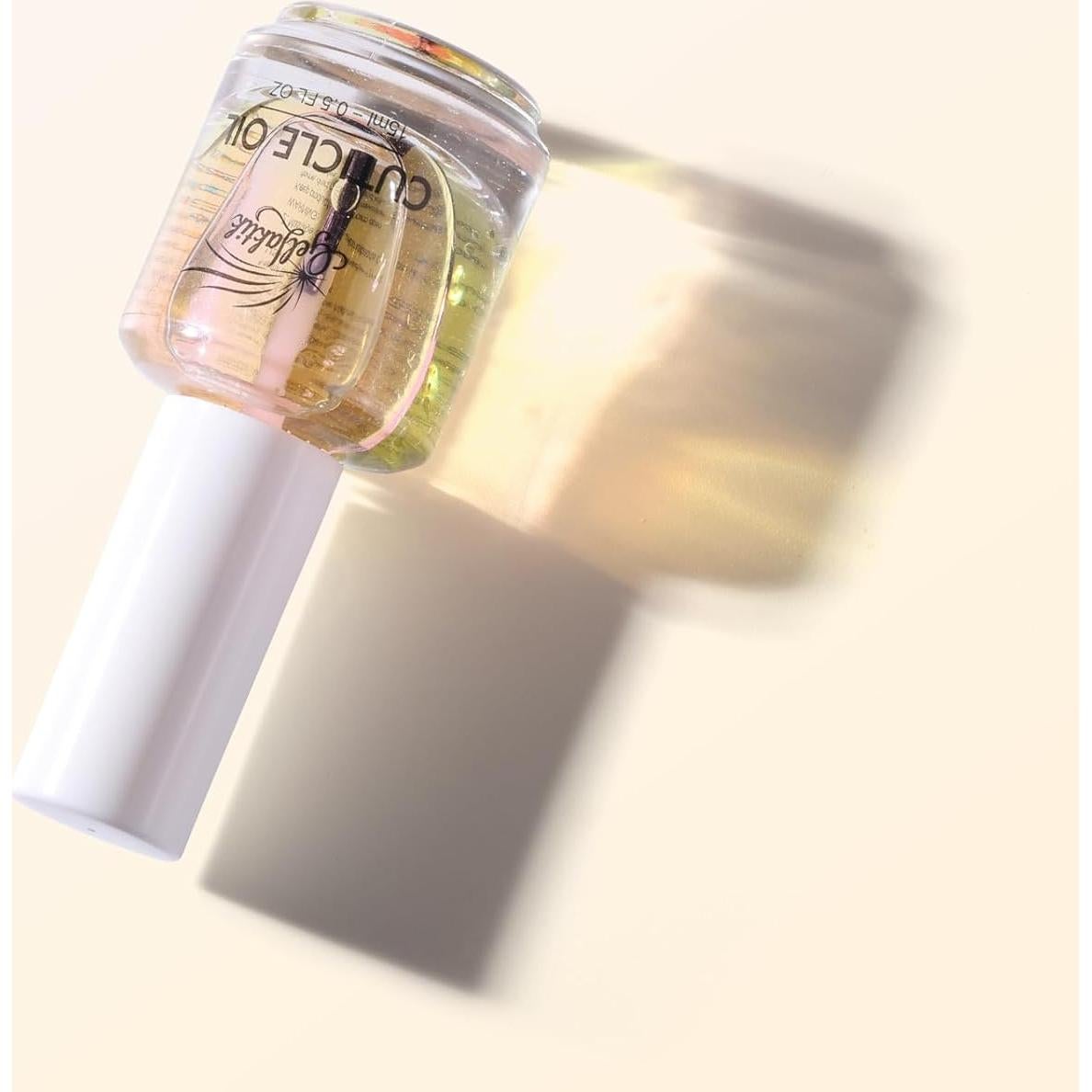 Cuticle Oil, 15ml Cuticle Oil for Nails on Brush with Vitamin E & Rose Oil, Nourishing, Strengthening, Moisturizing, Repairs Dry Cuticles & Damaged Nails, Fast Absorbing Nail Treatment