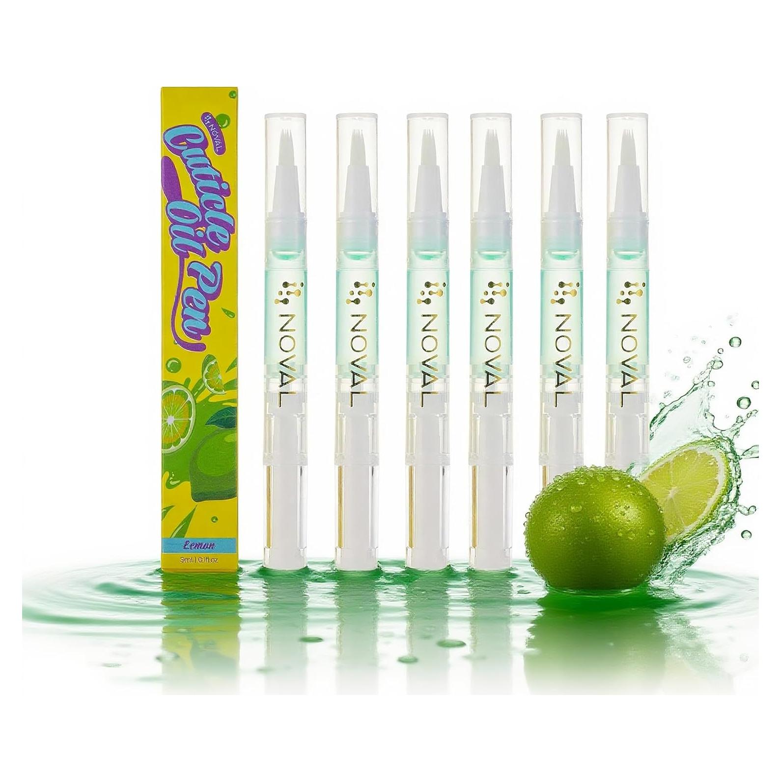 Bolígrafos de Aceite para Cutículas NOVAL - Hidratante Lima 6PCS