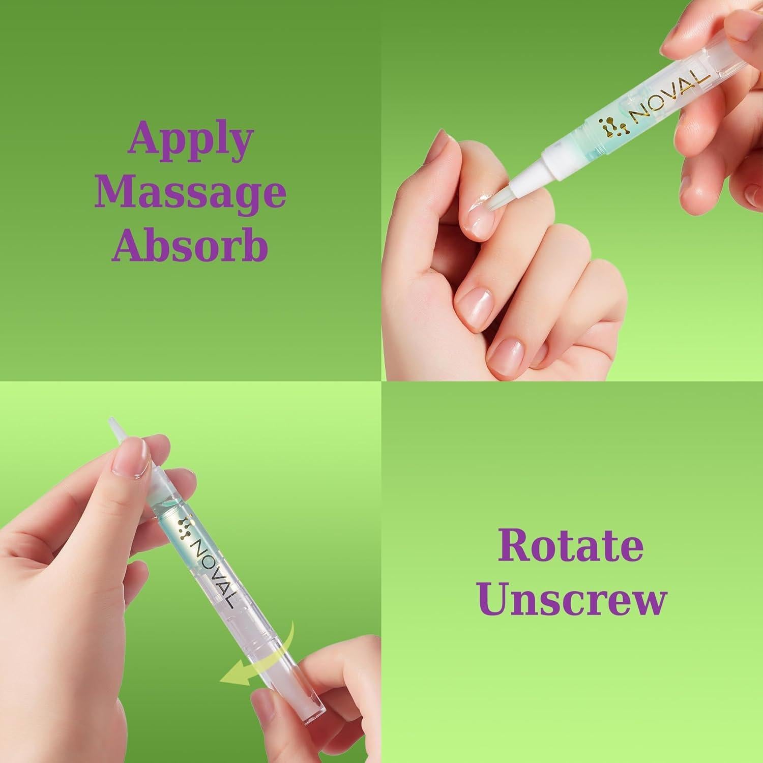 Bolígrafos de Aceite para Cutículas NOVAL - Hidratante Lima 6PCS