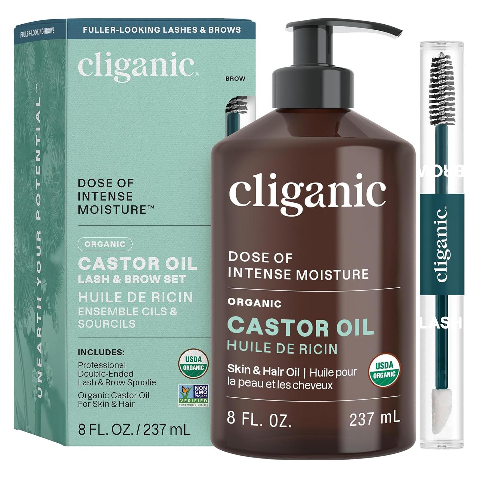 Aceite de Ricino Orgánico Cliganic 236.6 ml - Puro y Natural