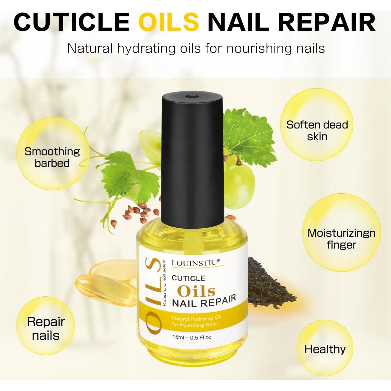 Removedor de Gel para Uñas LOUINSTIC 15ml y Aceite Cutículas 15ml