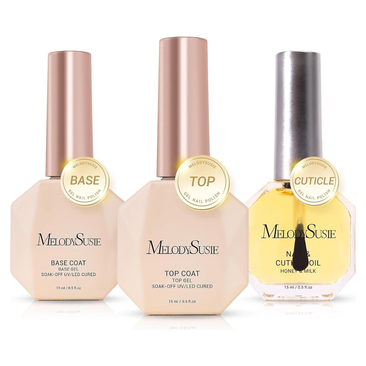Set de Esmalte en Gel MelodySusie 3 Pcs 15ml Brillo Duradero
