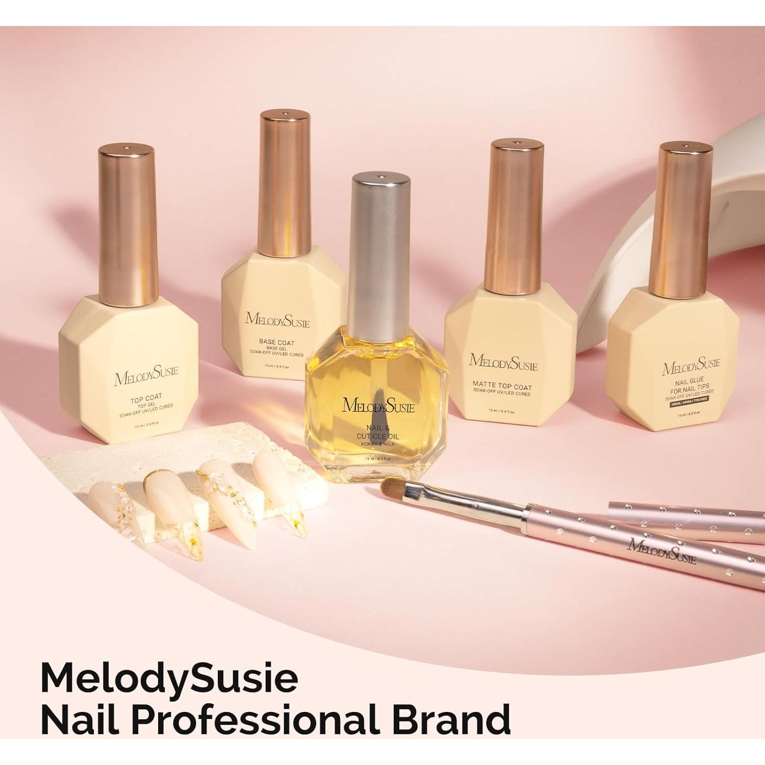 Set de Esmalte en Gel MelodySusie 3 Pcs 15ml Brillo Duradero