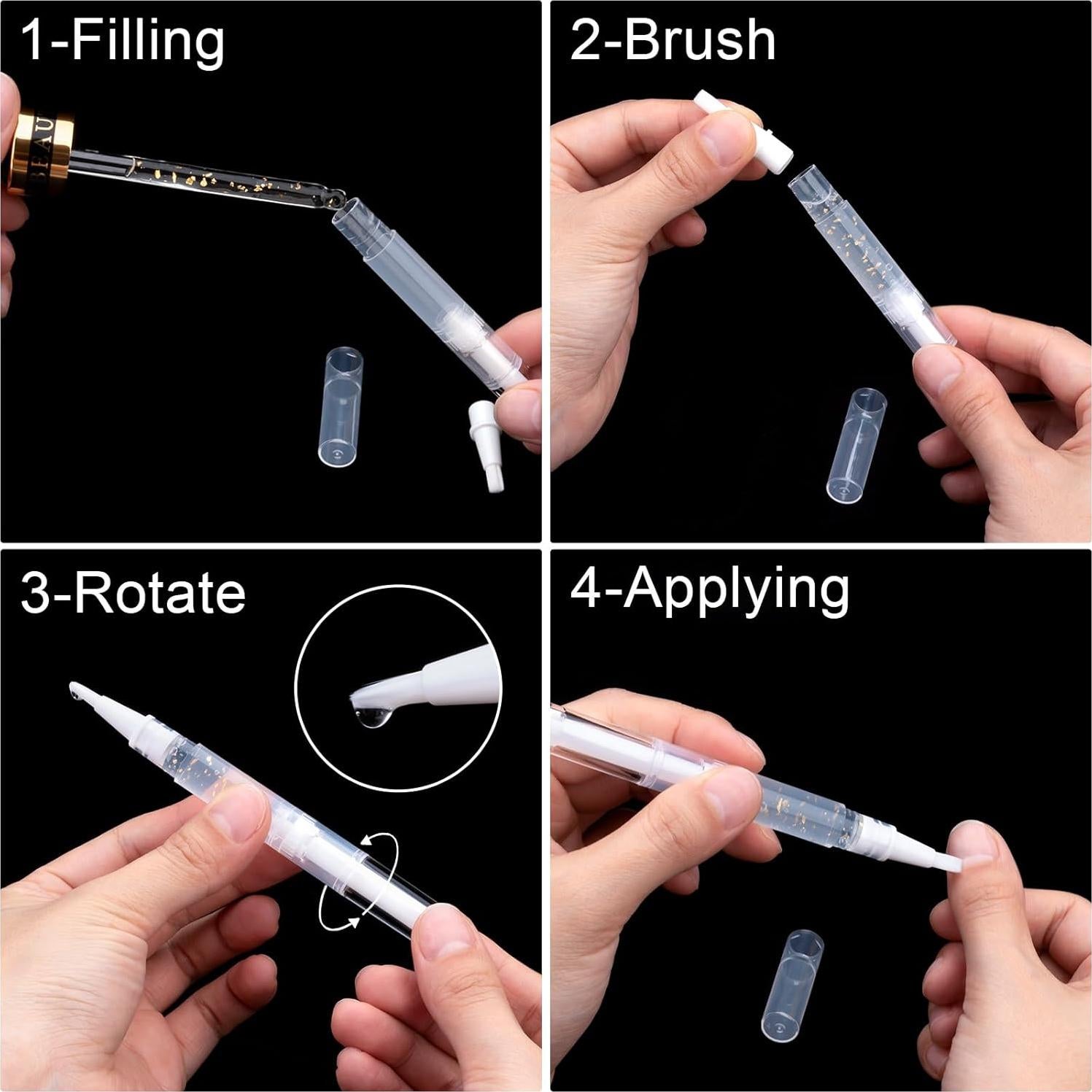 10 Bolígrafos de Aceite Transparentes SOKOSEY 3ml con Pipetas