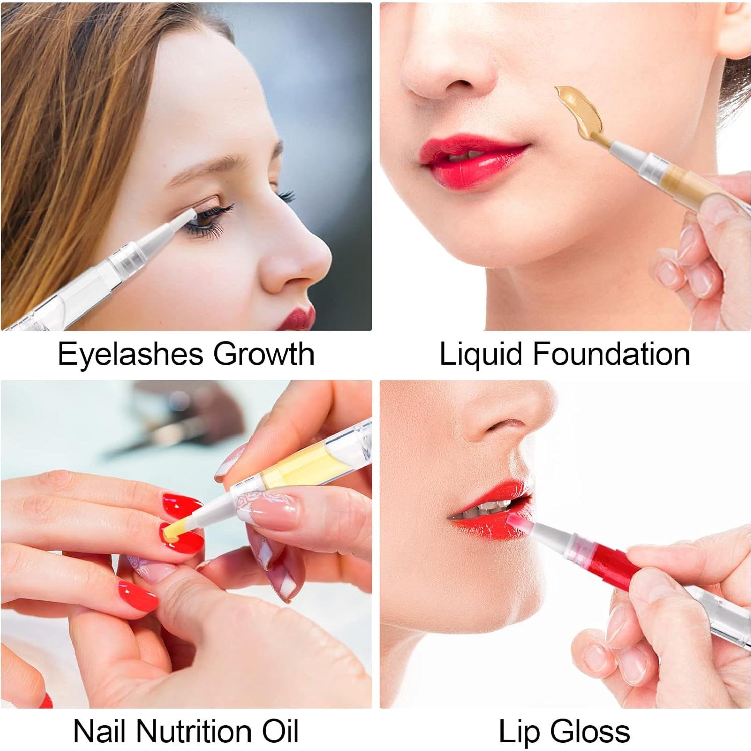 10 Bolígrafos de Aceite Transparentes SOKOSEY 3ml con Pipetas