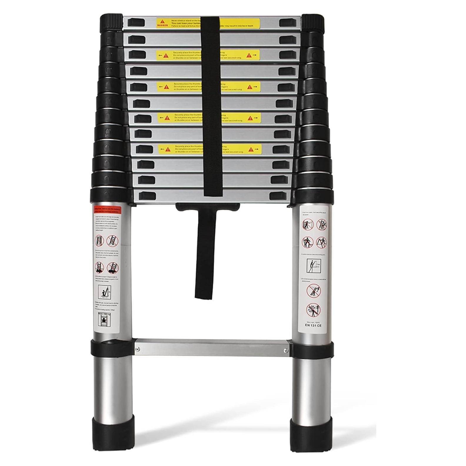 Escalera Telescópica LiGuVCY 4.4 m Ajustable Aluminio