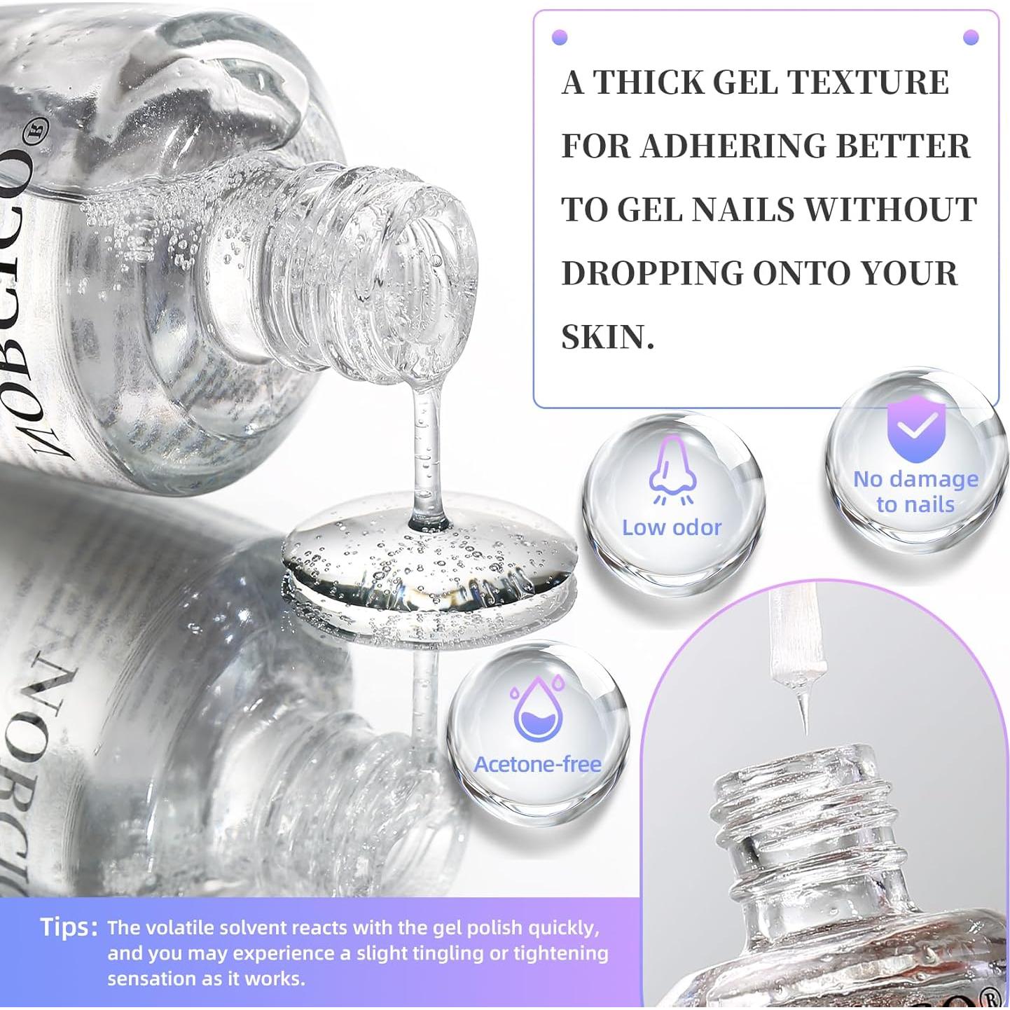 Kit de Manicura Profesional NORCICO: Removedor Gel 15ml + Aceite Cutículas 10ml