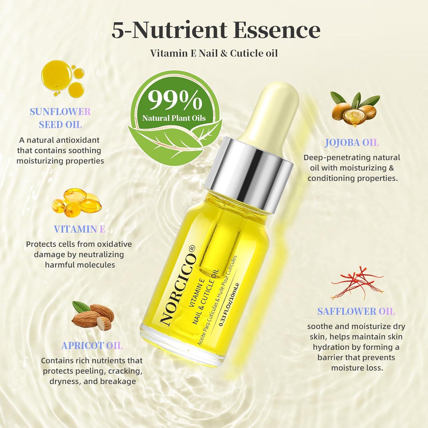 Kit de Manicura Profesional NORCICO: Removedor Gel 15ml + Aceite Cutículas 10ml
