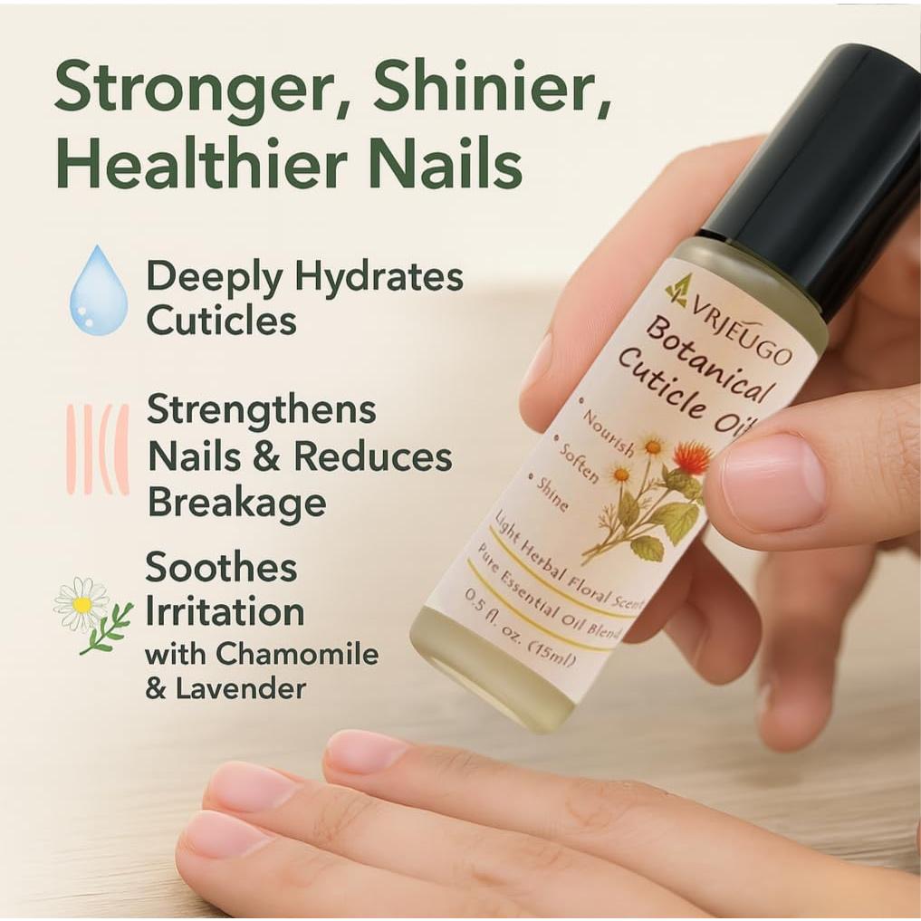 Aceite para Cutículas Roll-On 15ml Zhongxiang - Natural con Lavanda y Manzanilla