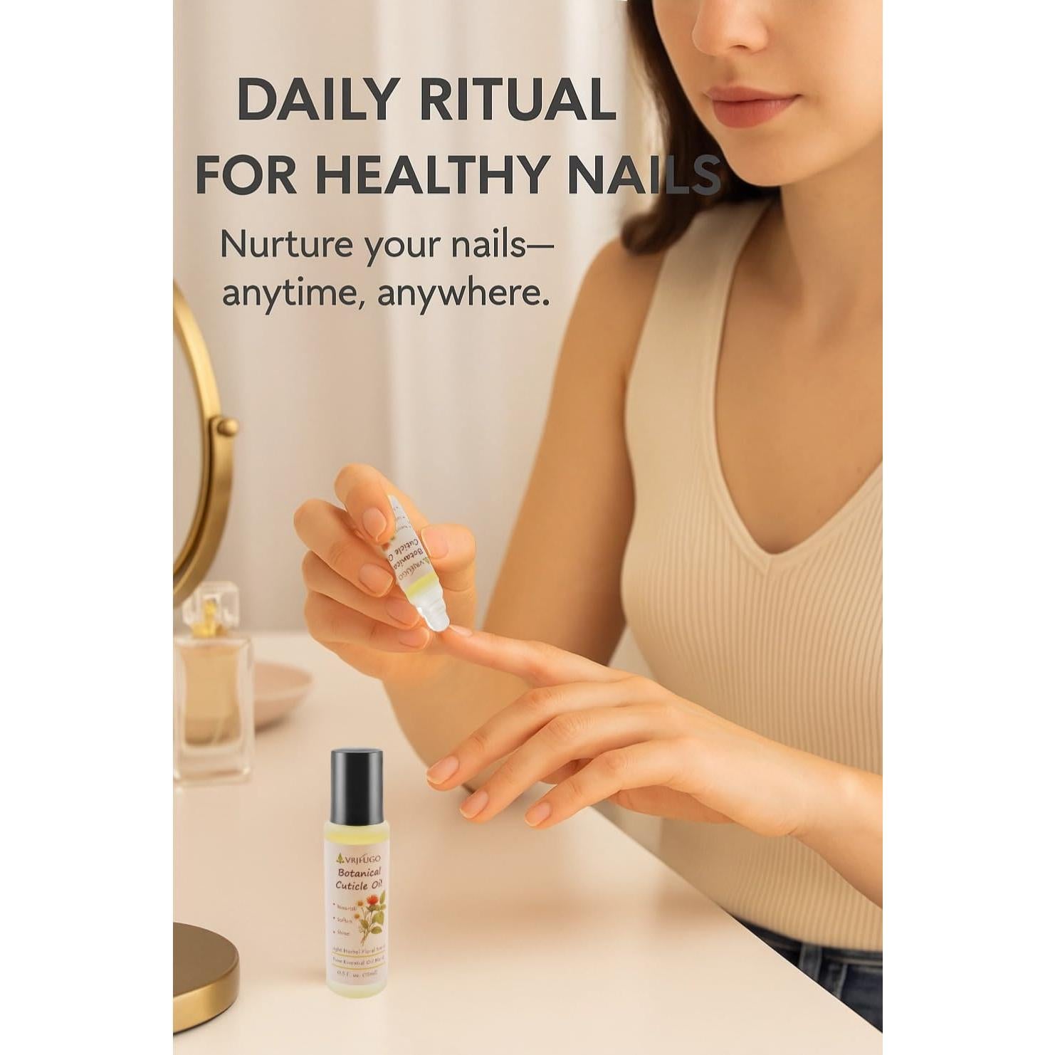 Aceite para Cutículas Roll-On 15ml Zhongxiang - Natural con Lavanda y Manzanilla