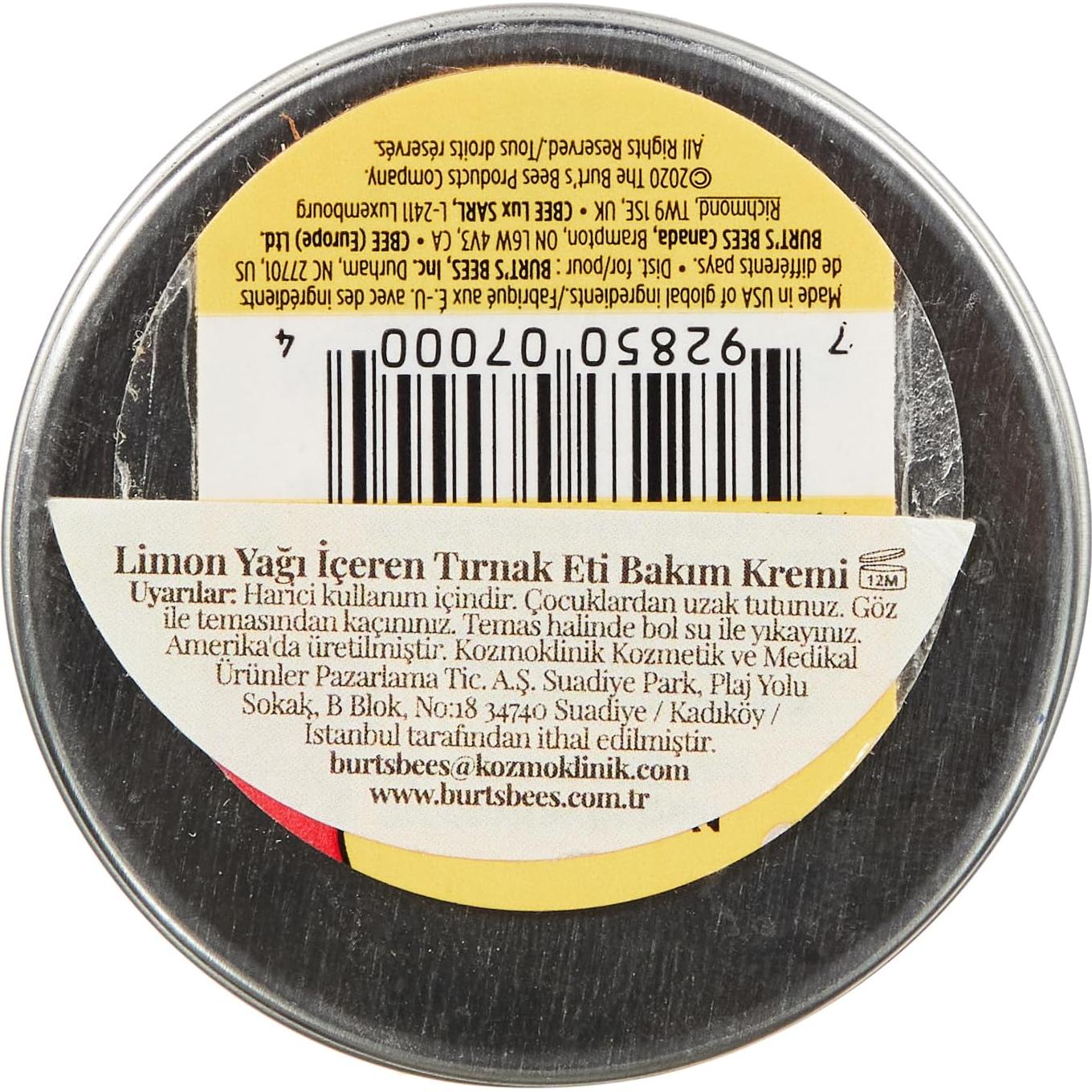 Crema para Cutículas Burt's Bees Mantequilla de Limón 17g