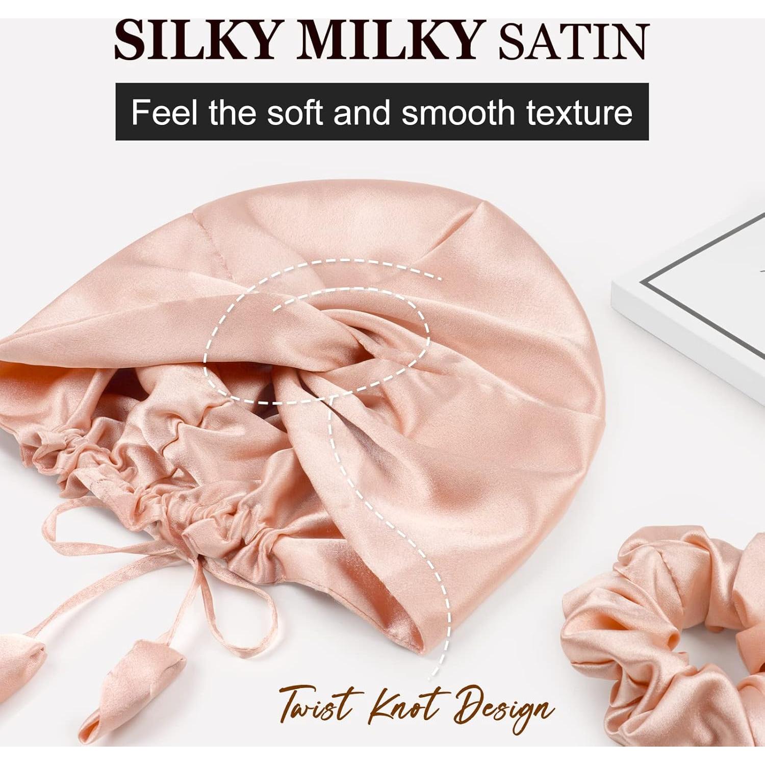 Bonete de Satén Reversible PARISBELLA para Dormir Rosa