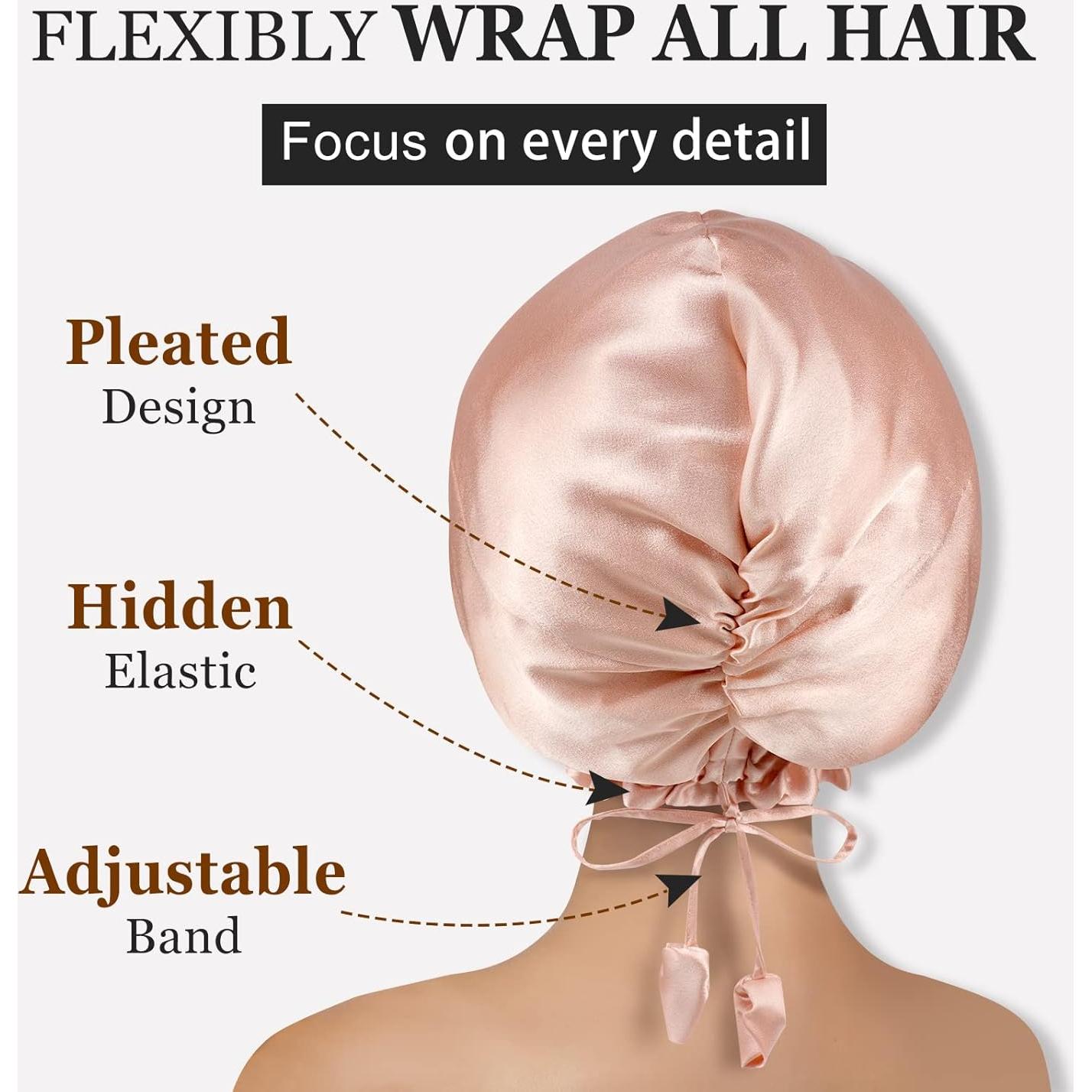 Bonete de Satén Reversible PARISBELLA para Dormir Rosa