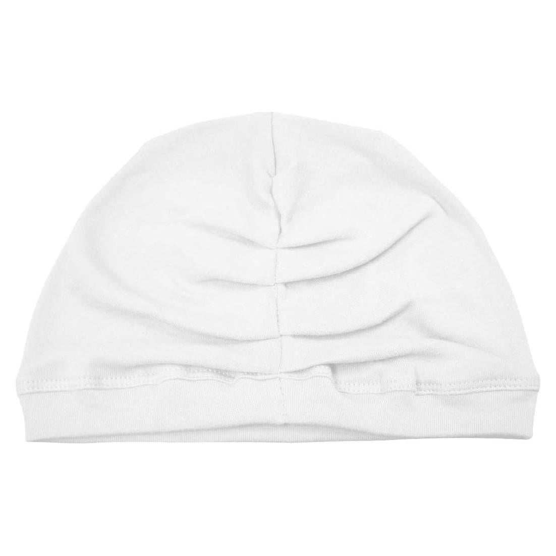 Turbante de Toalla Elástica Betty Dain Blanco para Alopecia